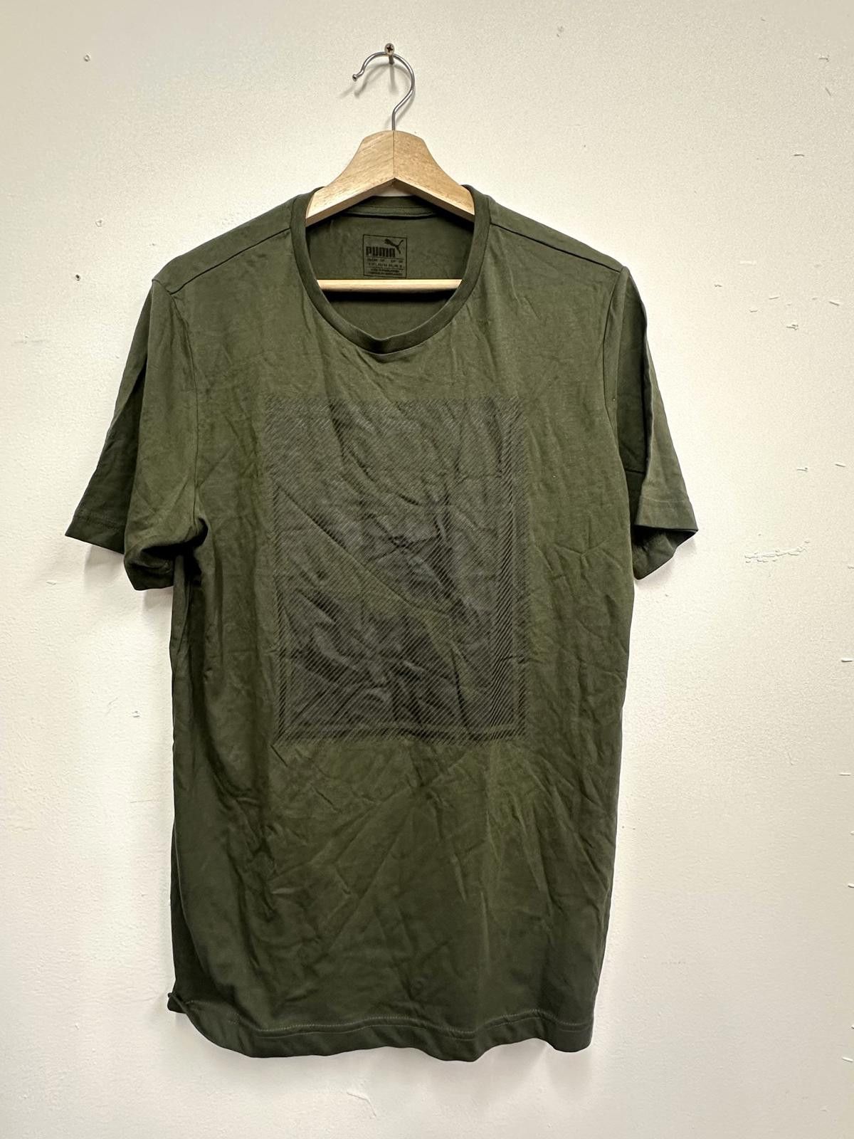 Puma Puma Men's Olive Green Graphic T-Shirt Size L Size ONE SIZE - 1 Thumbnail