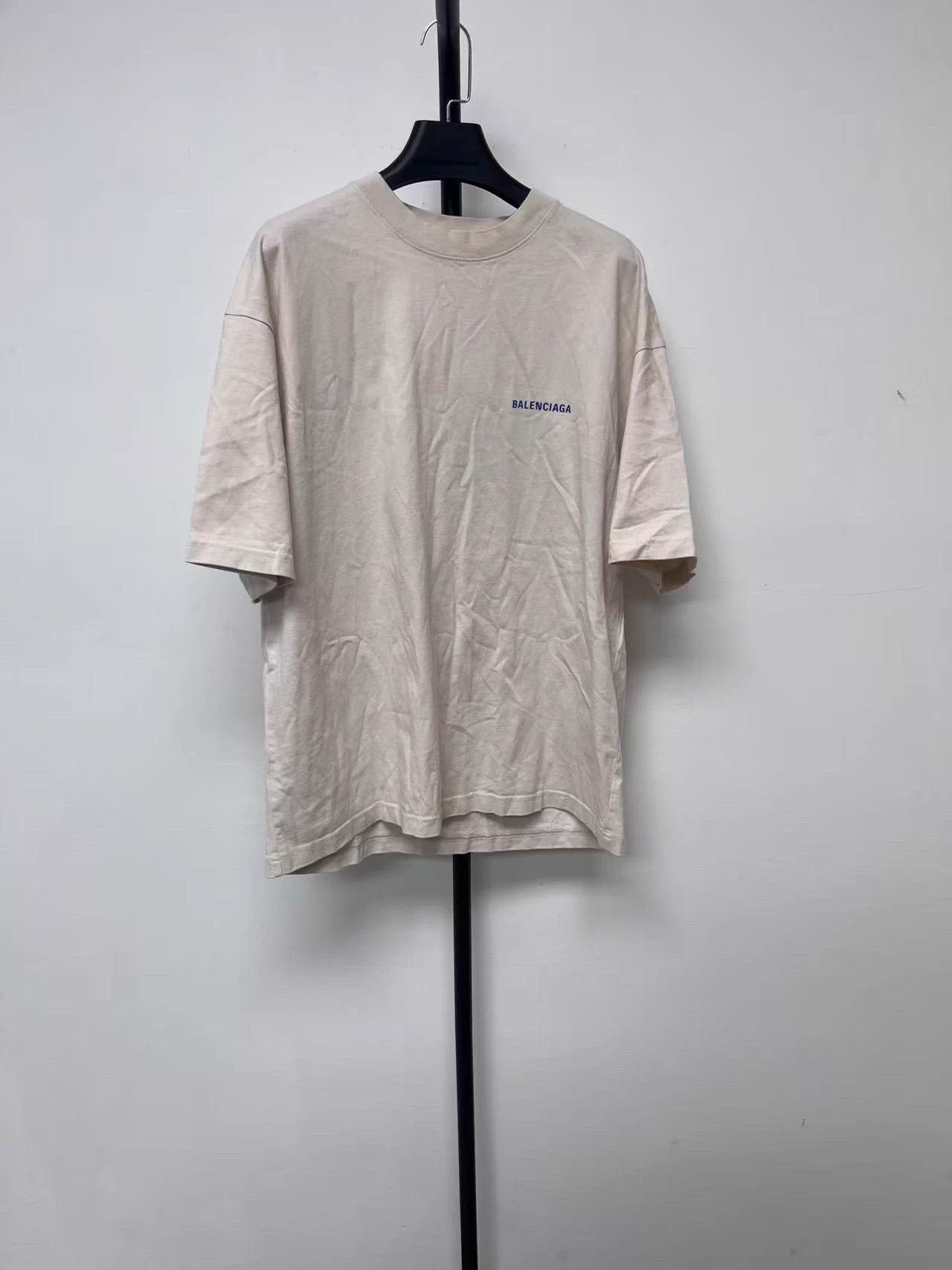 Balenciaga Balenciaga Logo Print Oversized T-Shirt - White L Size US L / EU 52-54 / 3 - 1 Thumbnail