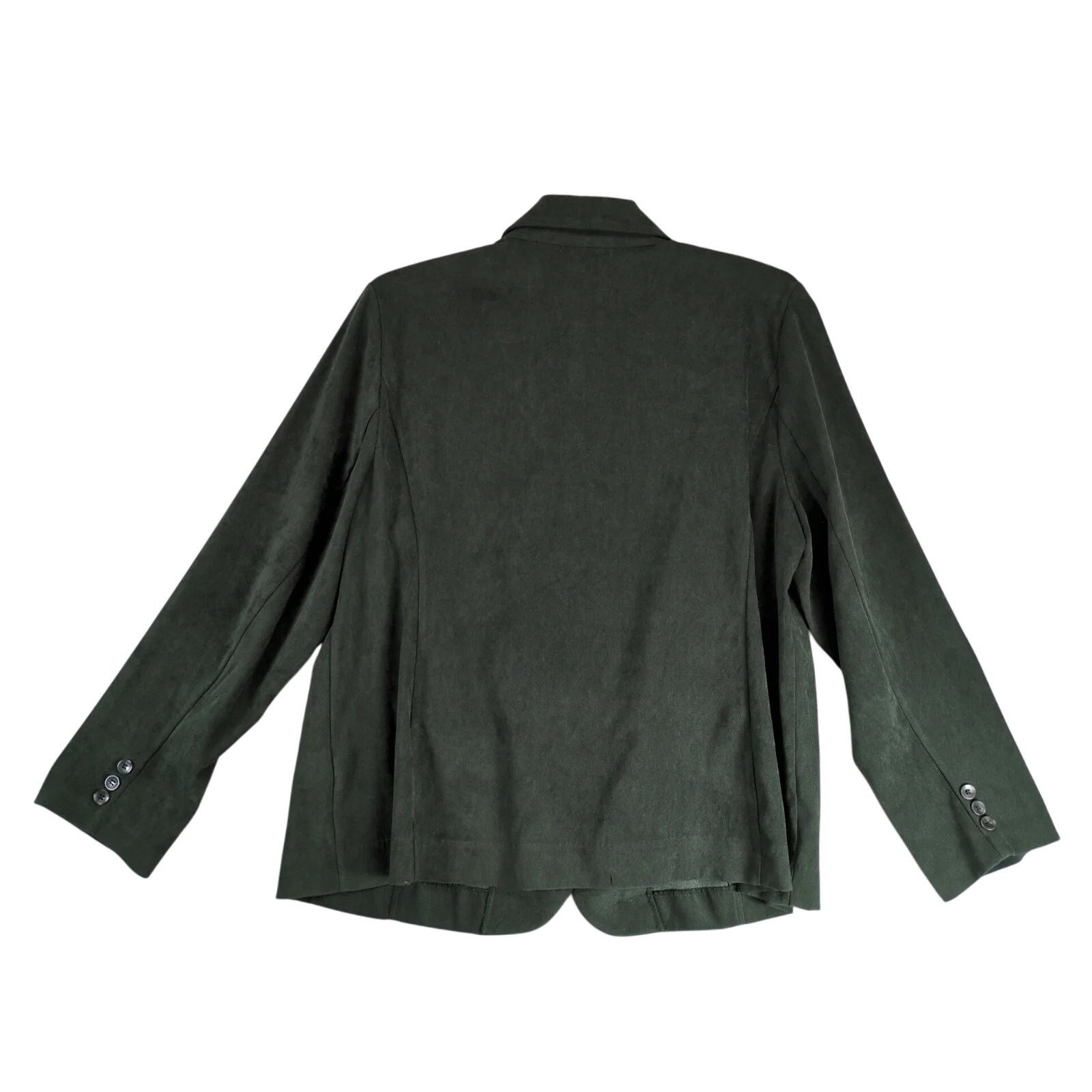 Other Cato Green Microfiber Suede 4-Button Blazer Jacket 22W Size 3XL / US 20-22 - 3 Thumbnail
