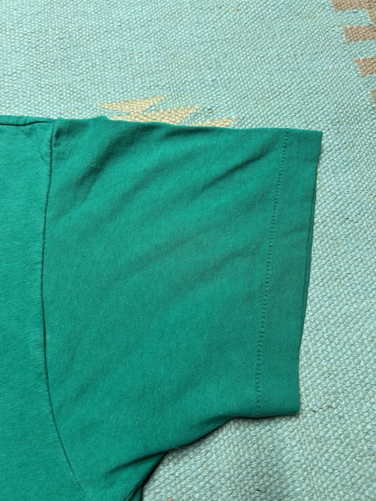 Vintage 80s pocket t shirt blank aqua green blue fruit of loom XL Size US XL / EU 56 / 4 - 9 Thumbnail