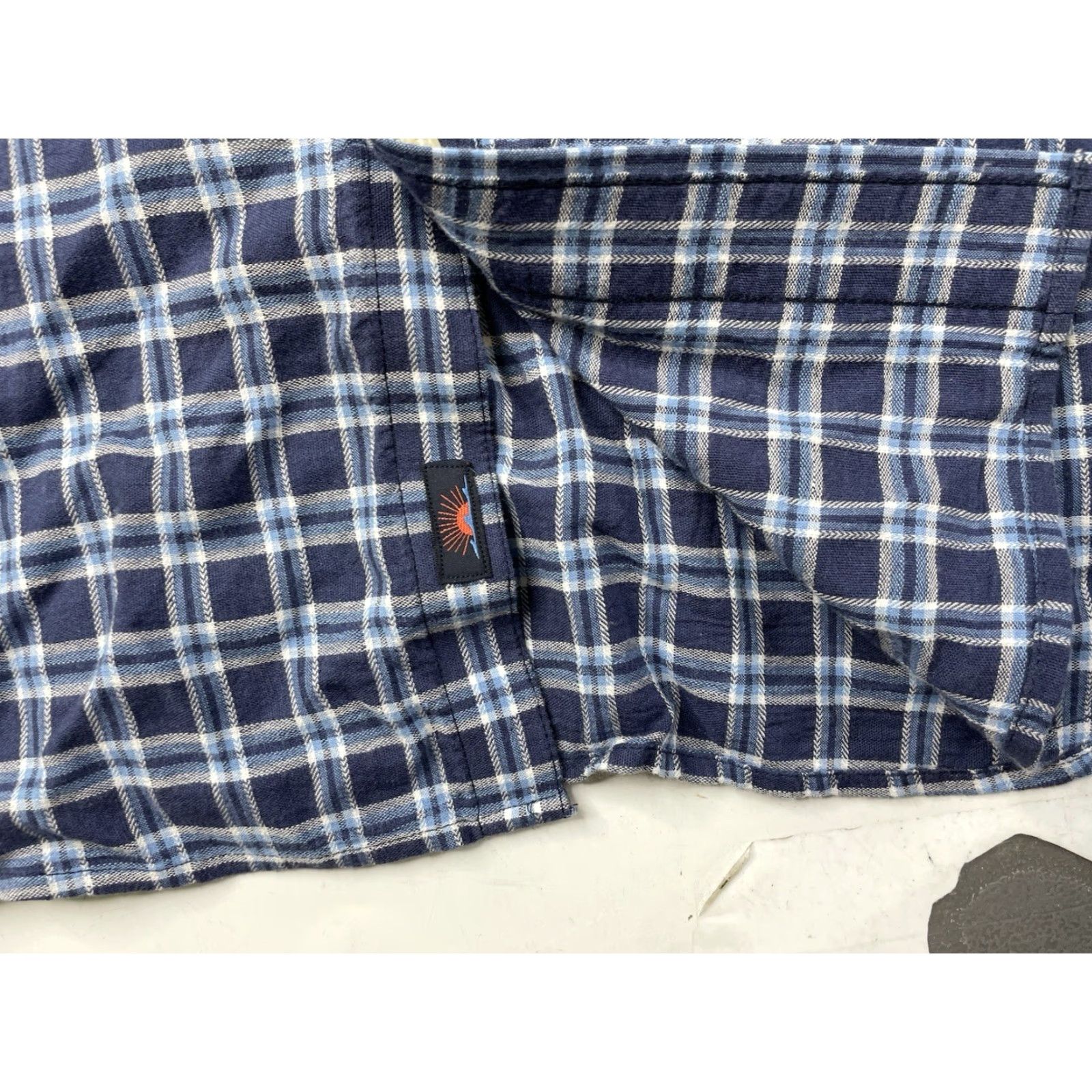 Faherty Faherty Shirt Mens 2XL Blue Plaid Button-Up Tencel Cotton Organic Casual Shirt Size US XXL / EU 58 / 5 - 4 Thumbnail
