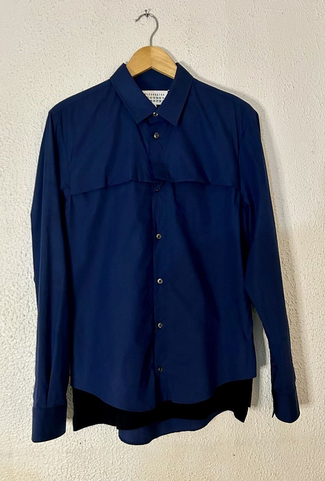 Maison Margiela Line 10 Navy and black dress shirt