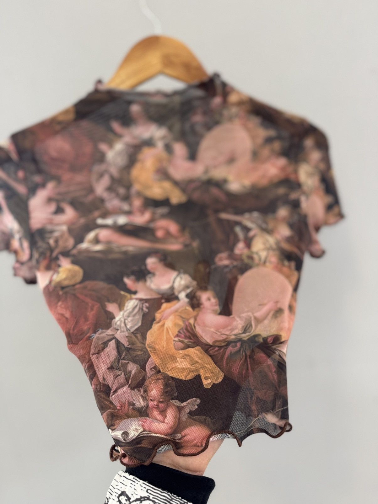 Vintage VINTAGE TATTOO PRINT Y2K MESH TOP TEE SHIRT Size S / US 4 / IT 40 - 3 Thumbnail