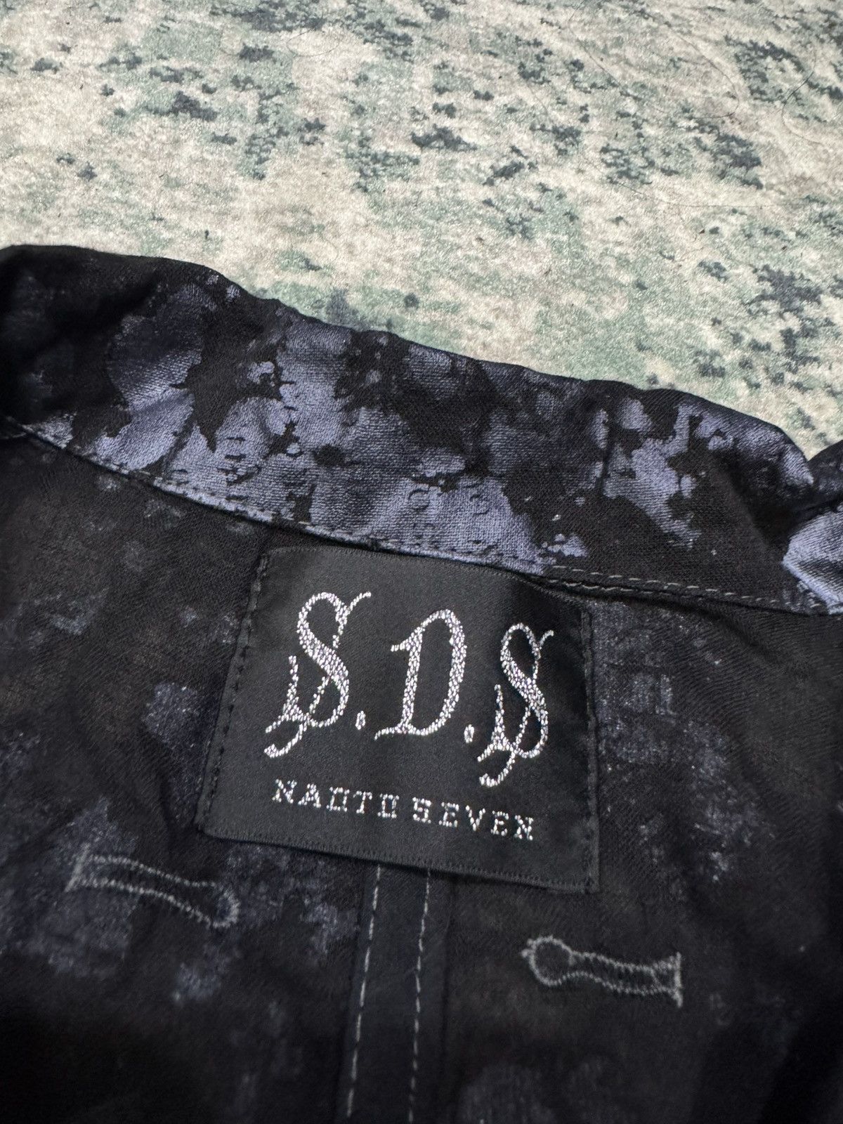 14th Addiction × KMRii × Yasuyuki Ishii SDS NAOTOSEVEN ABSTRACT OVERPRINT LIGHT BLAZER JACKET Size US S / EU 44-46 / 1 - 3 Thumbnail