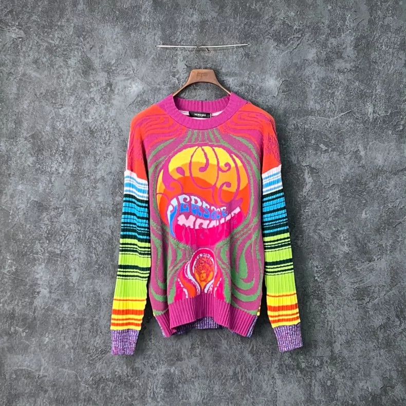 Versace Versace Colorful Medusa avatar sweater Size US L / EU 52-54 / 3 - 1 Thumbnail