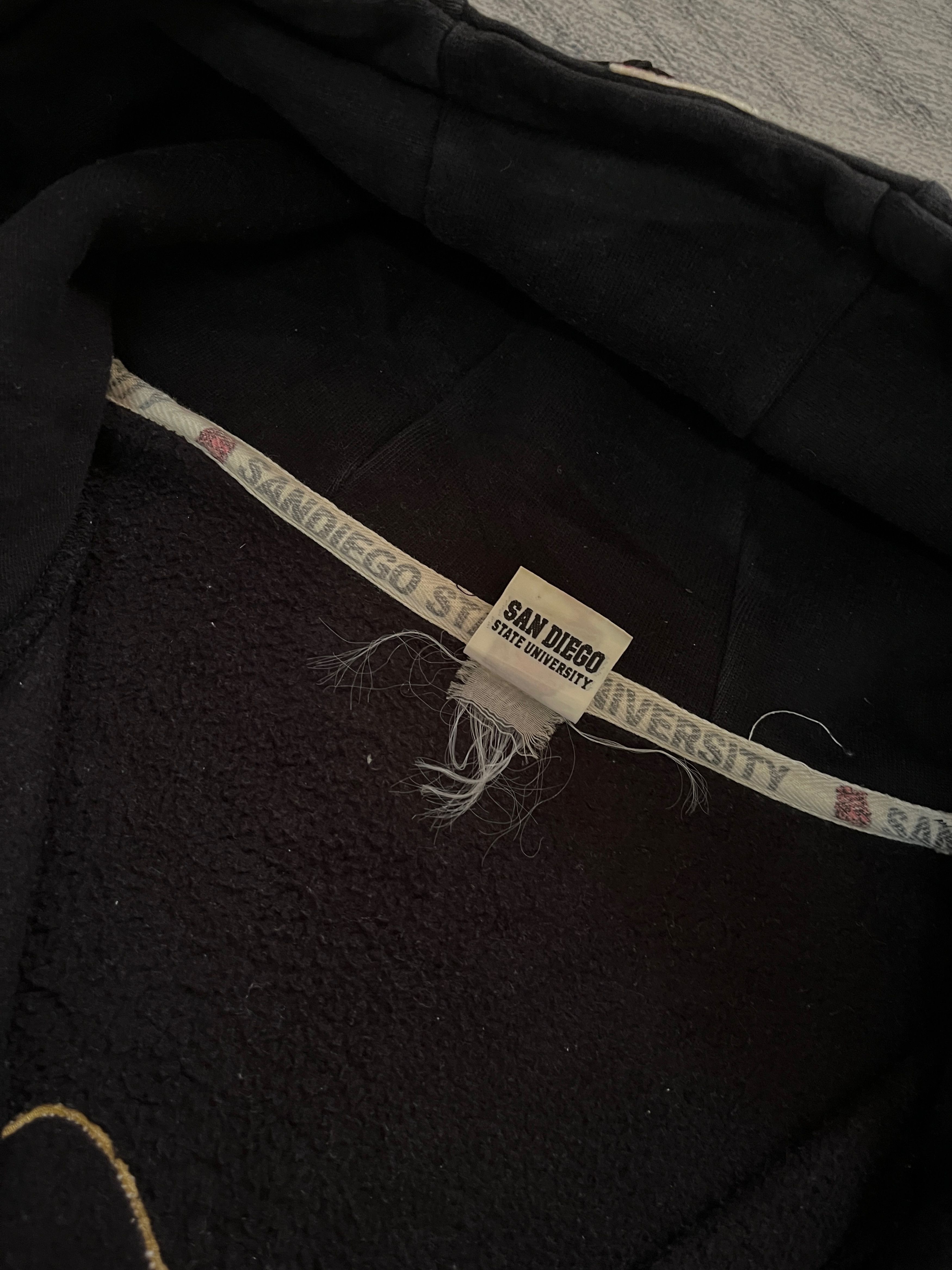 Vintage San Diego University Heavyweight Zip Up Hoodie Embroidered Size US XL / EU 56 / 4 - 12 Thumbnail