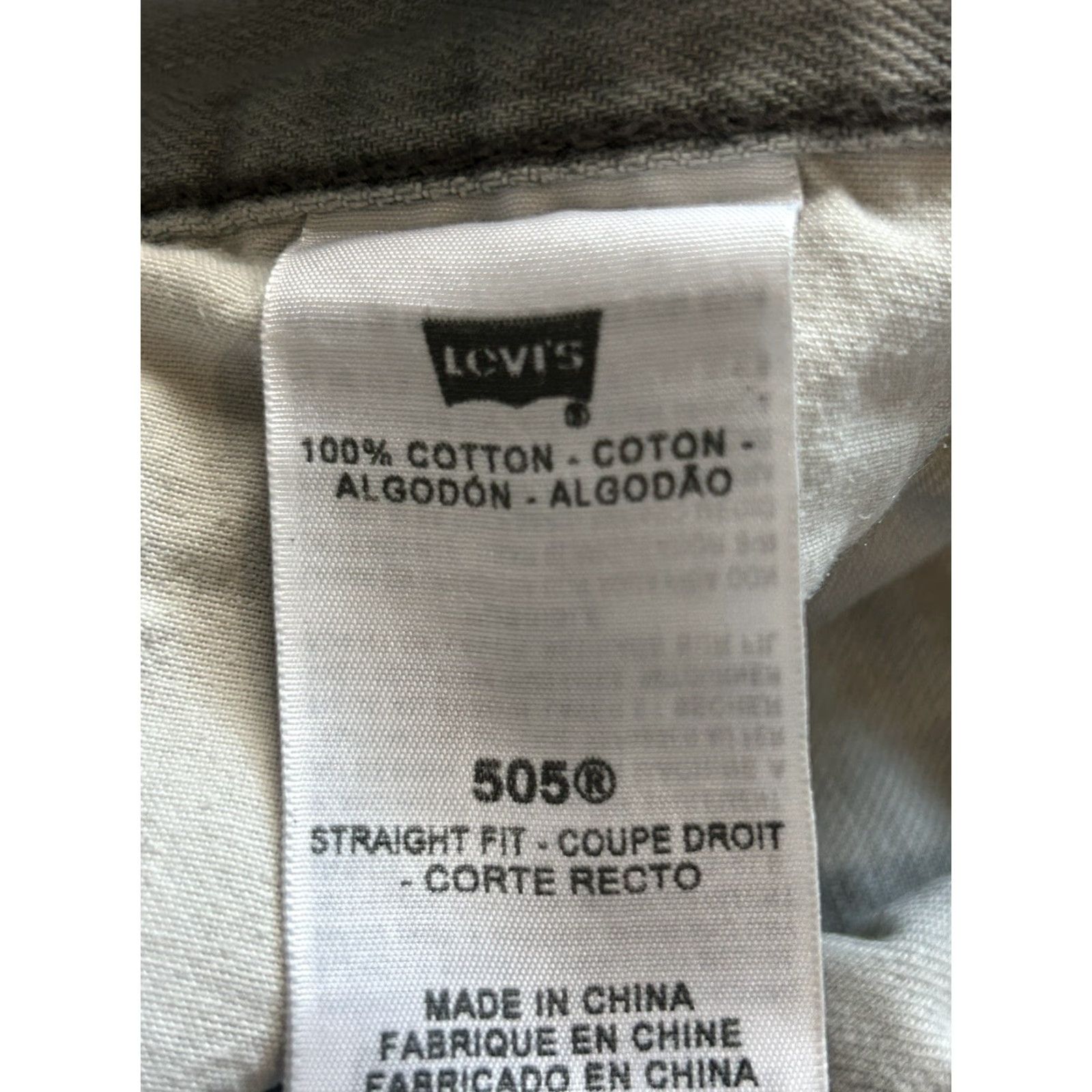 Levi's Levi's 505 Jeans Mens Straight Fit Gray 5-Pocket Denim sz 34x34 Medium Wash Jeans Regular Mens Size US 34 / EU 50 - 4 Thumbnail