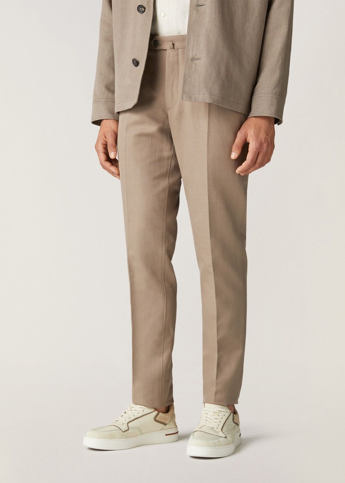 Loro Piana o1srvl11e1024 Pantaflat Slim Pant in Beige Size US 30 / EU 46 - 3 Thumbnail