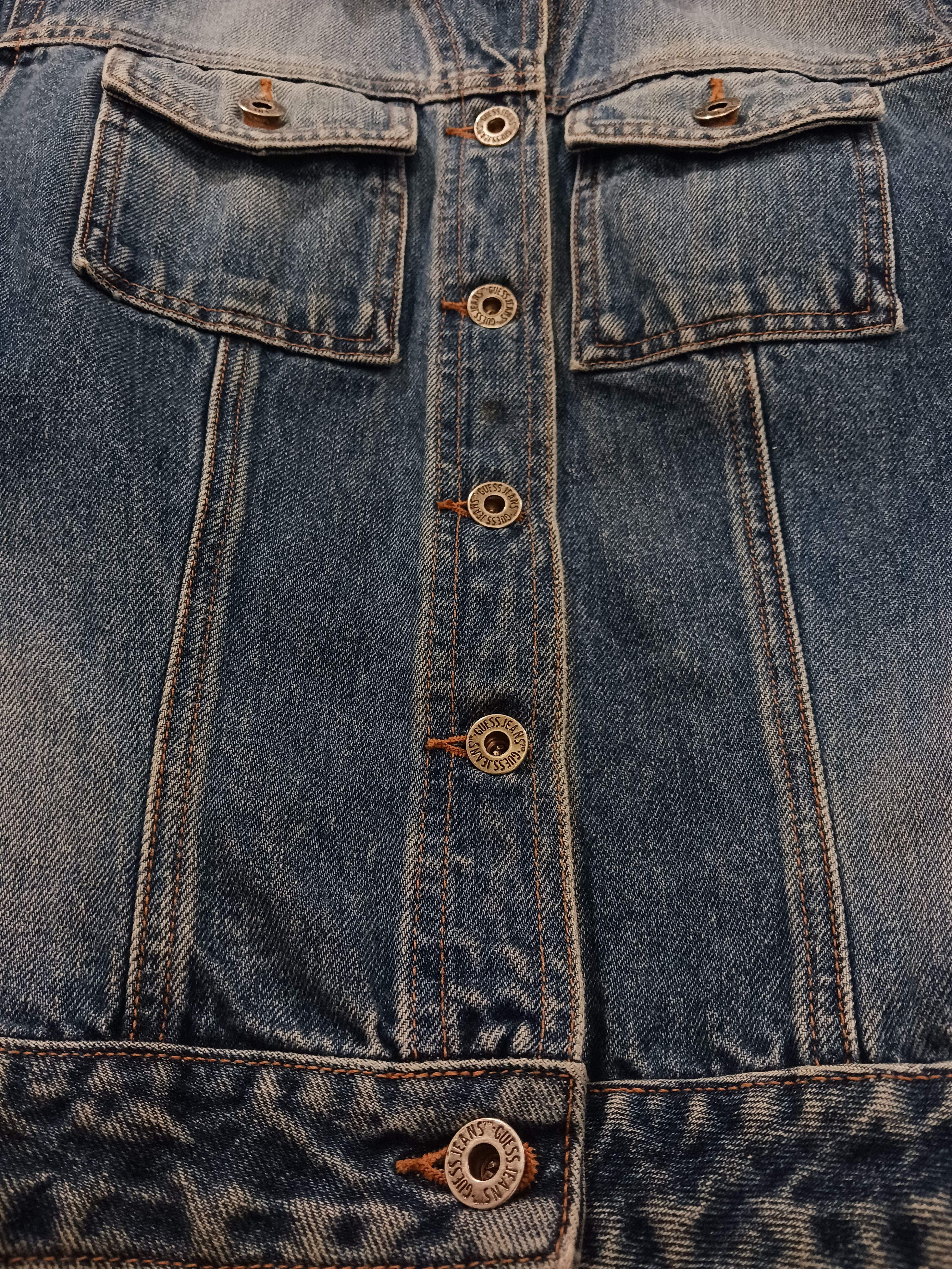 Guess Guess Vintage 2000s Button Front Denim Trucker Jean Jacket Size L / US 10 / IT 46 - 11 Thumbnail