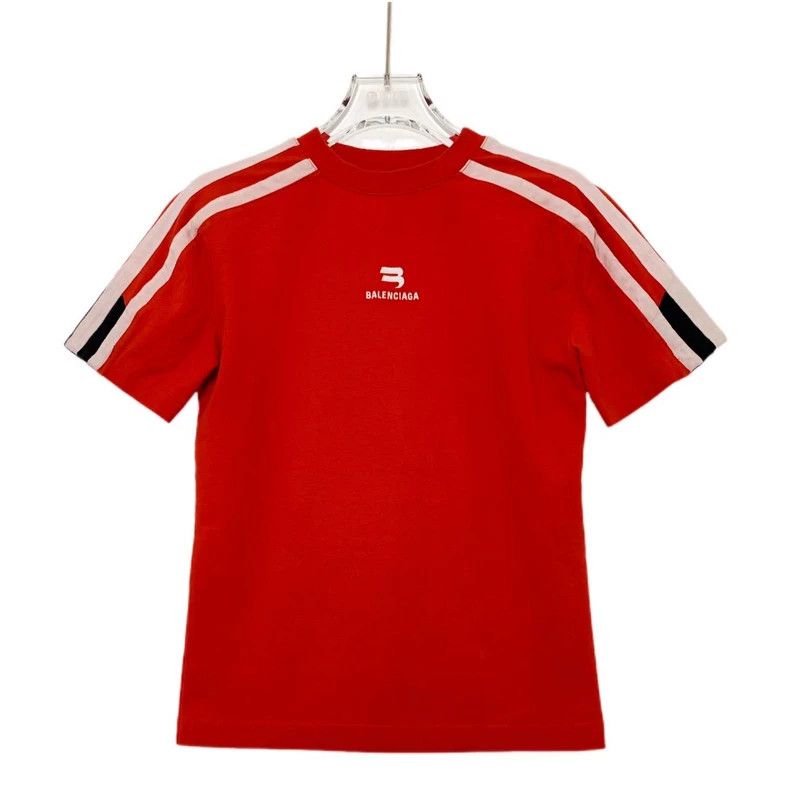 Balenciaga Balenciaga Striped Round Neck Short Sleeve T-Shirt Size US S / EU 44-46 / 1 - 1 Thumbnail