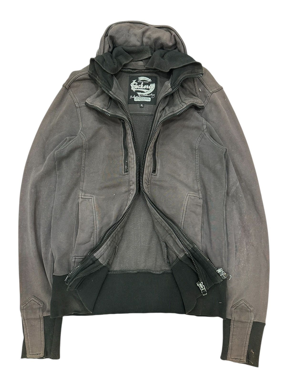 Beauty Beast 2000s SUNFADED BUCKAROO DOUBLE LAYER Hoodie GOA BONO STYLE Size US M / EU 48-50 / 2 - 3 Thumbnail
