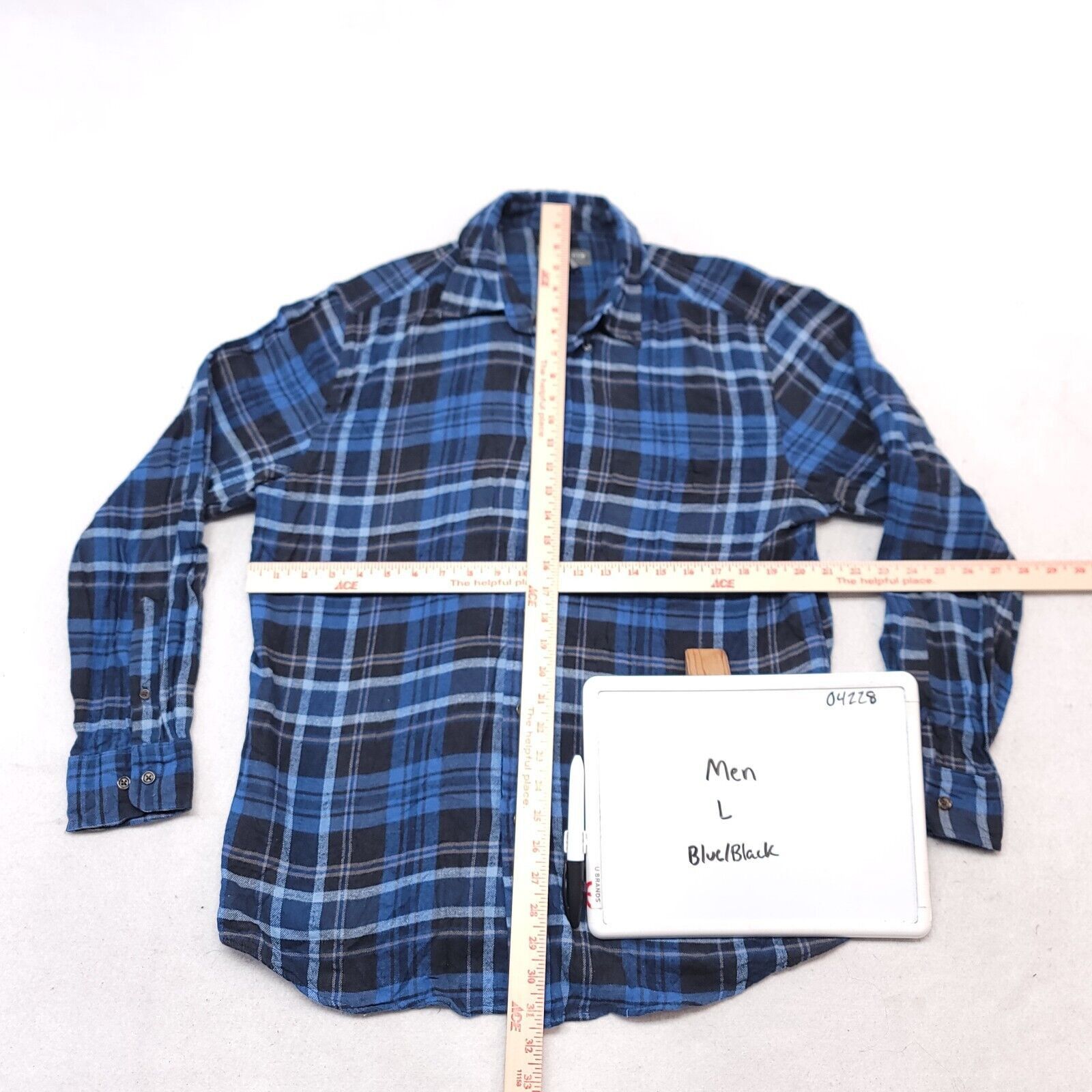 Saddlebred Saddlebred Tartan Flannel Shirt Mens Size Large L Blue Black Size US L / EU 52-54 / 3 - 6 Thumbnail