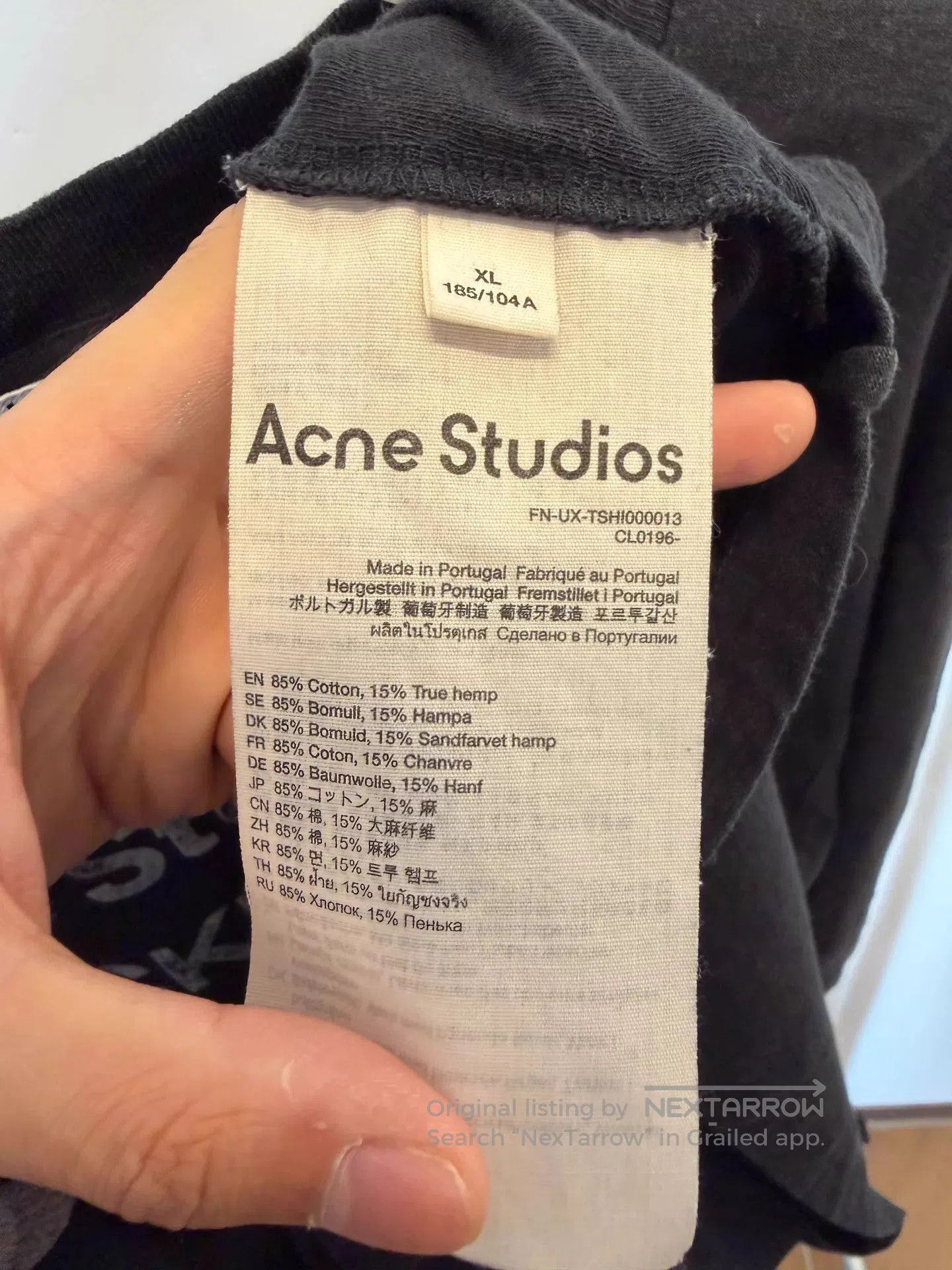 Acne Studios Black Graphic Short Sleeve Shirt. Size US XS / EU 42 / 0 - 4 Thumbnail