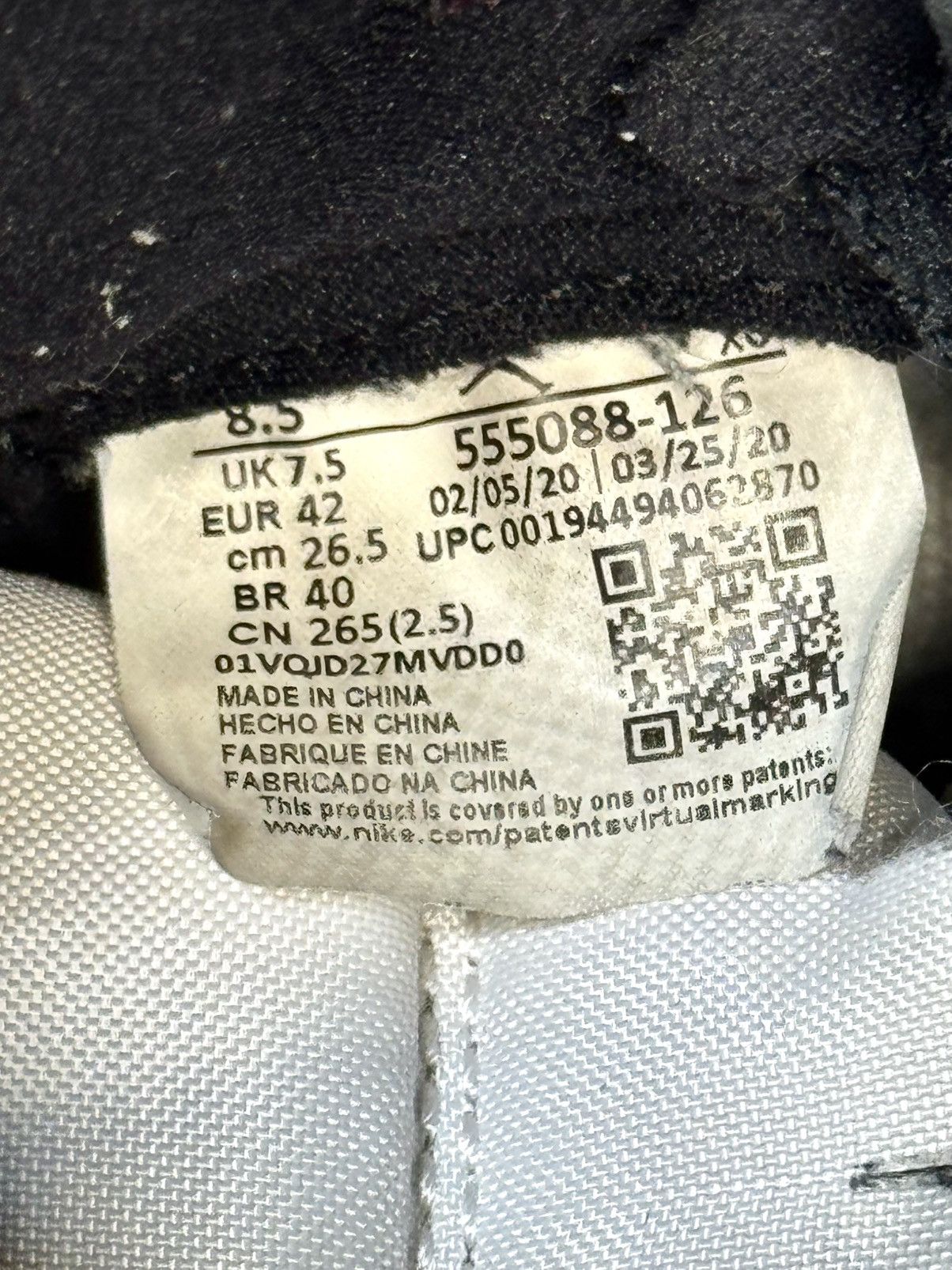 Jordan Brand Jordan 1 Retro High OG Light Smoke Gray 2020 Size US 8.5 / EU 41-42 - 7 Thumbnail