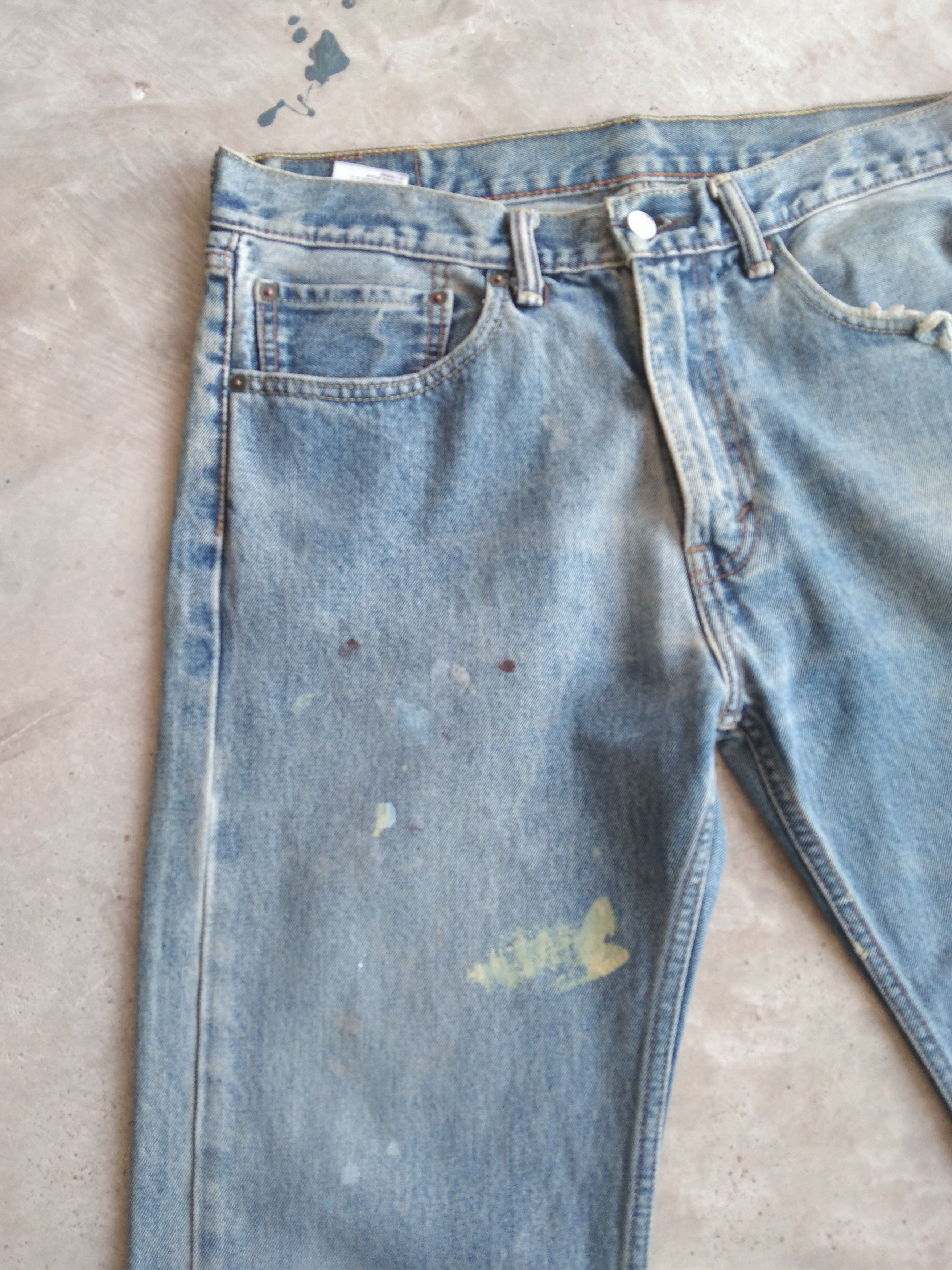 Levi's Vintage Levi's Jeans 505 Paint Splatter Distressed 34x32 Size US 34 / EU 50 - 7 Thumbnail