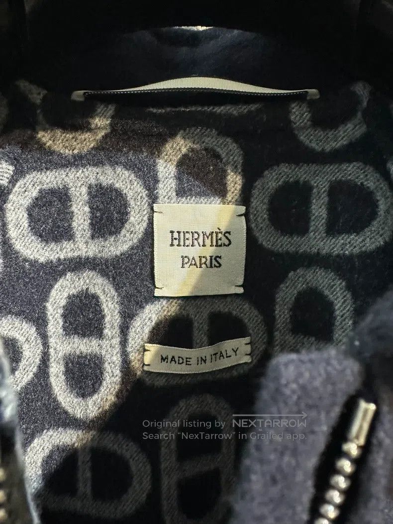 Hermes Hermes Navy Pig Nose Wool Jacket Size XXS / US 00 / IT 34 - 2 Thumbnail