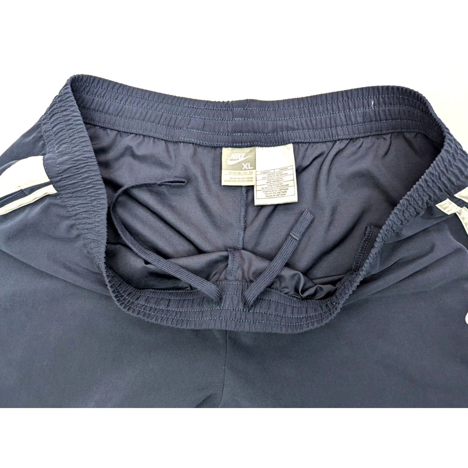 Nike Nike Track Sweatpants Women XL Navy Blue Straight Leg Pockets, Regular Inseam 33in, 36x33, Polyester, Vintage Style, Classic Track Warm Up Pants, Nike Size 40" / US 18 - 6 Thumbnail