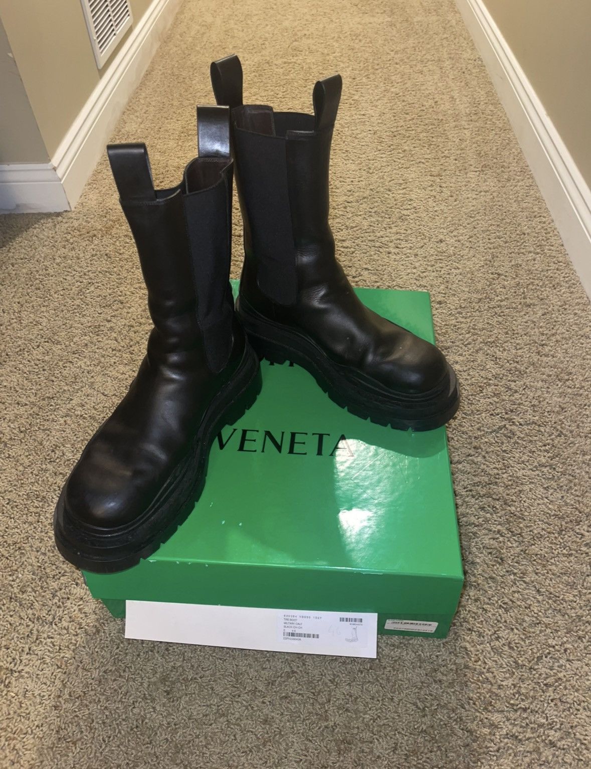 Bottega Veneta Bottega Veneta Lug Leather Boots Size US 13 / EU 46 - 2 Thumbnail