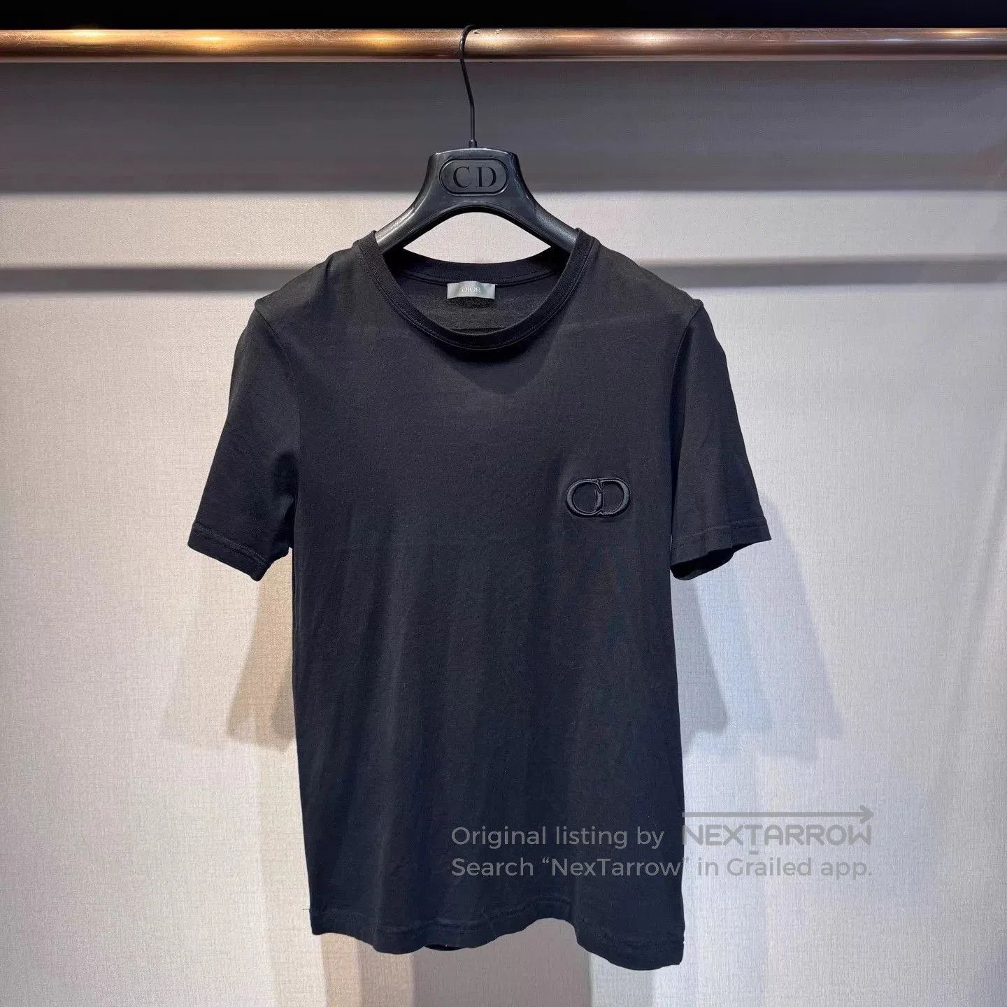 Dior Black Short-Sleeve T-Shirt with Chest Pocket. Size US S / EU 44-46 / 1 - 1 Thumbnail