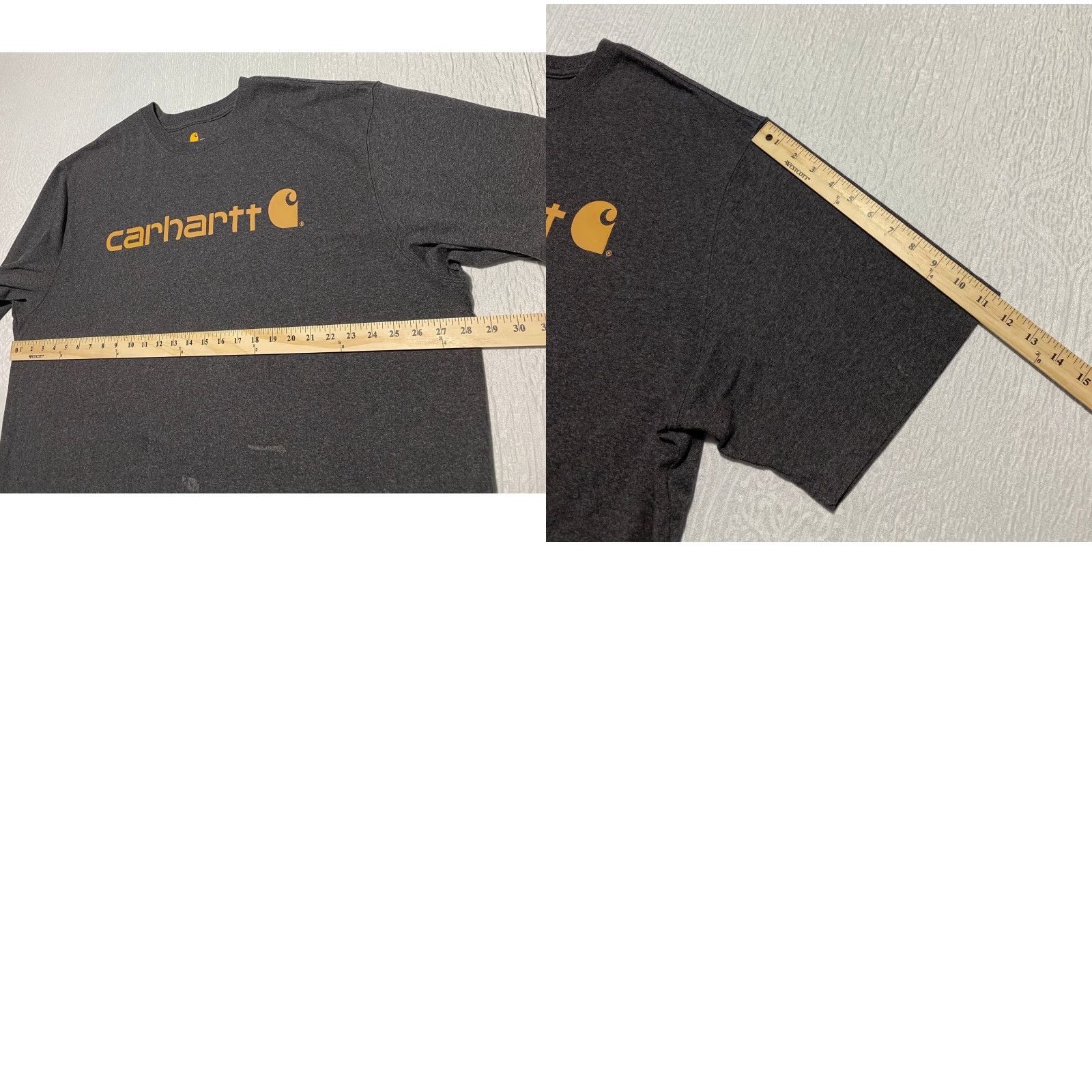 Carhartt Carhartt T-Shirt Men's 2XL Gray Short Sleeve Crew Neck Heavyweight Logo Graphic Regular Fit - Classic, Outdoor, Workwear Size US XXL / EU 58 / 5 - 8 Thumbnail