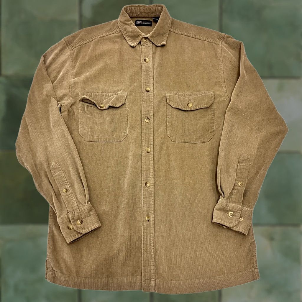 Faded Glory VINTAGE Faded Glory Shirt Mens Small Beige Long Sleeve Cotton Size US S / EU 44-46 / 1 - 1 Thumbnail