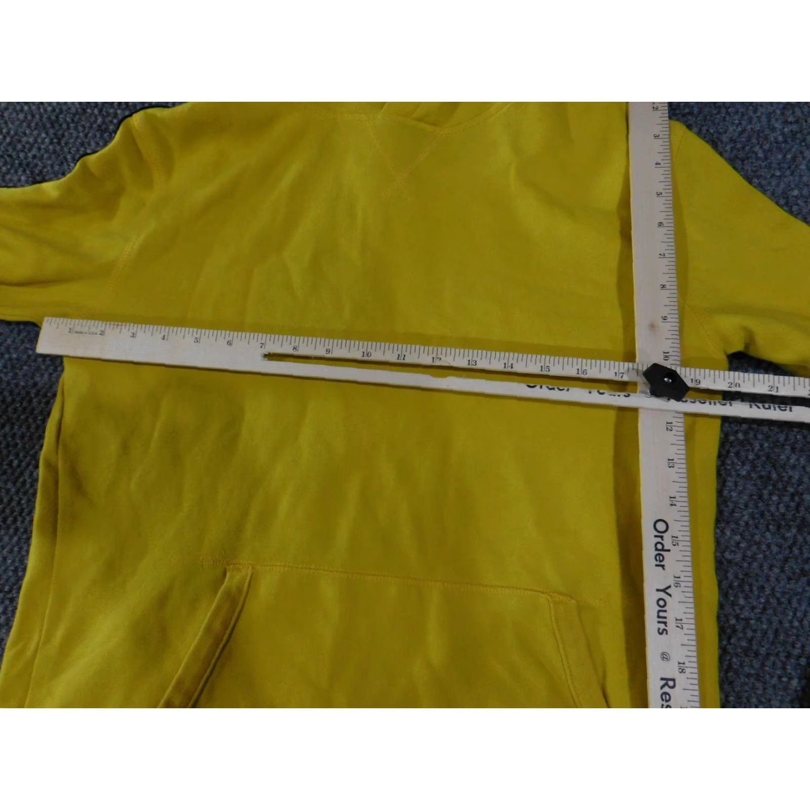 Express Express Hoodie Mens M Yellow Kangaroo Pocket Pullover EXP Tape Sweatshirt Size US M / EU 48-50 / 2 - 5 Thumbnail