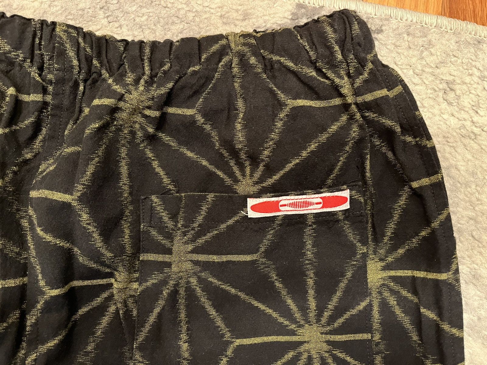 Blue In Green Kimono Lounge Pants Yellow Black Webbing Size US 31 - 3 Thumbnail