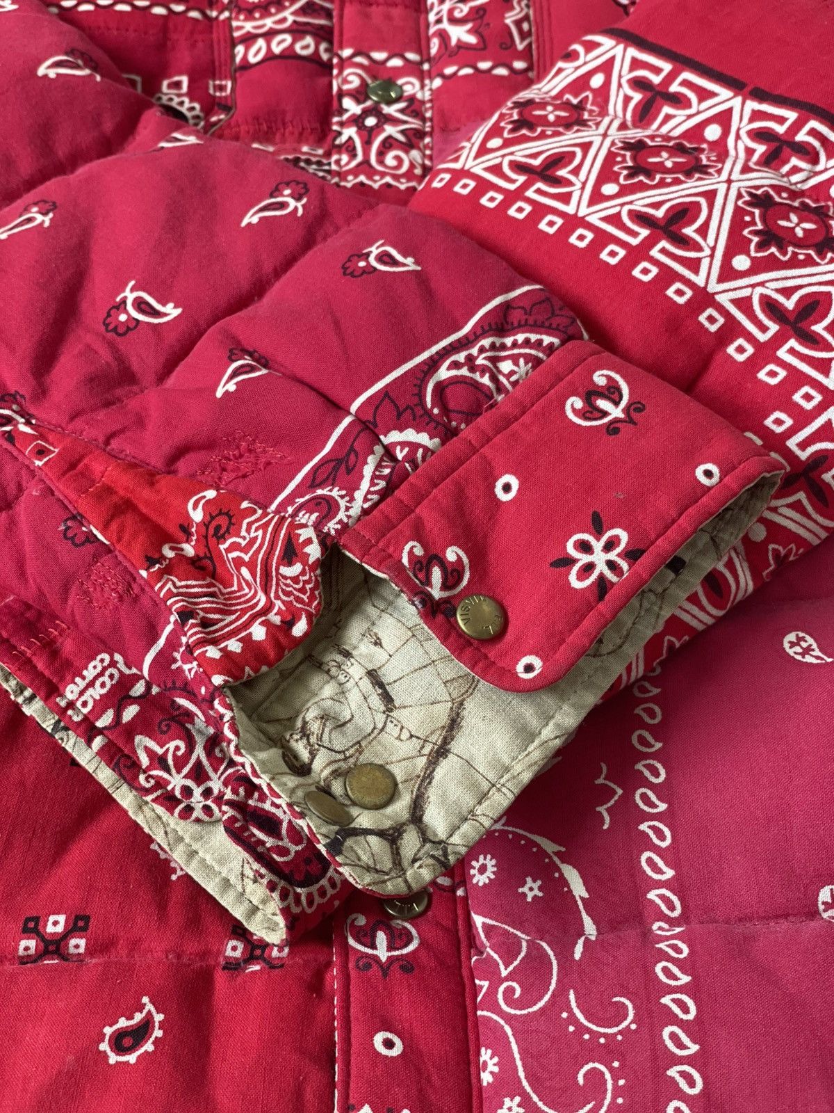 Visvim Visvim FW16 ICT Kerchief down JKT Red Bandana Size US L / EU 52-54 / 3 - 4 Thumbnail