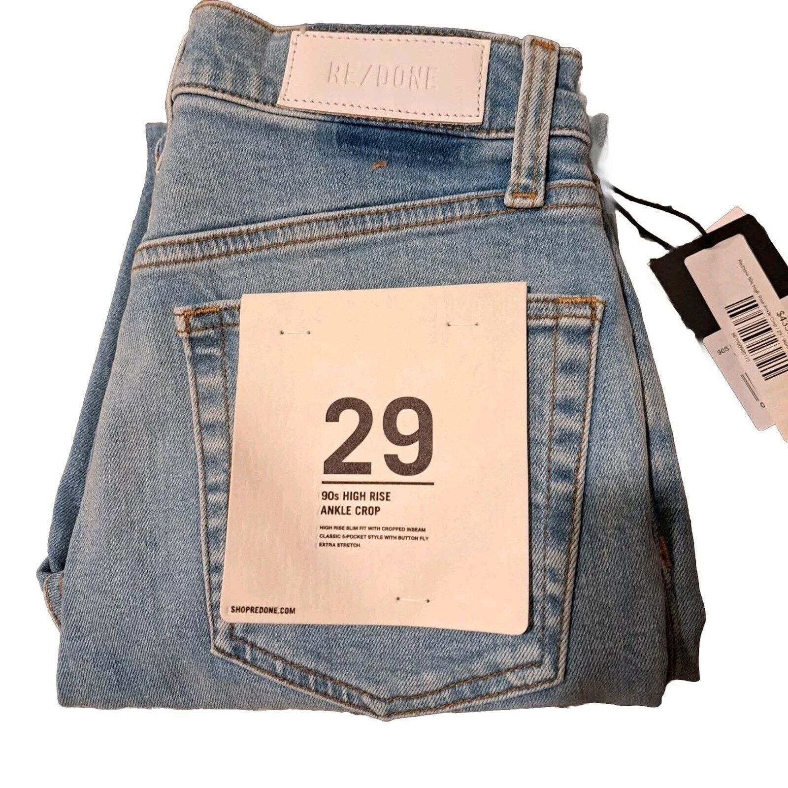 RE/DONE RE/DONE 90s High Rise Ankle Crop Denim Jeans Size 29 - NWT Size 29" - 7 Thumbnail