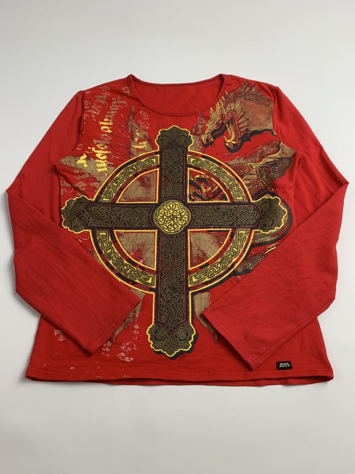 Miss Sixty Miss Sixty Y2K Dragon Cross Long Sleeve Tee Size S / US 4 / IT 40 - 7 Thumbnail