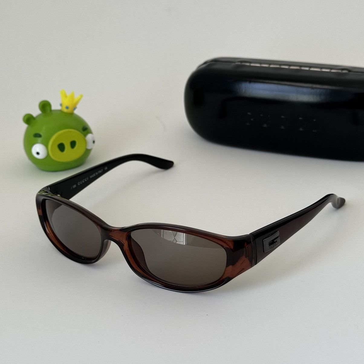 image of Gucci GG 2456/s Oval Sunglasses in Burgundy, Women's