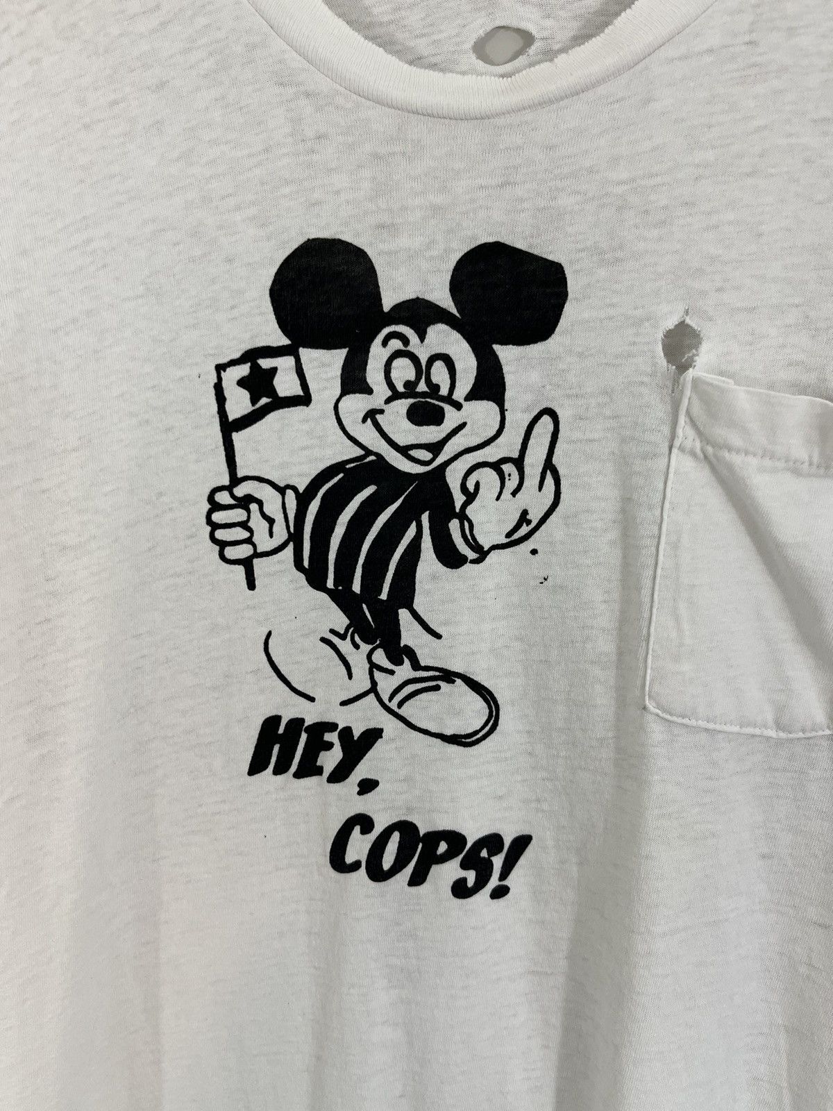 Vintage Single Stitch FUCK YOU Mickey Mouse Disney Thrashed Tee Size US L / EU 52-54 / 3 - 4 Thumbnail