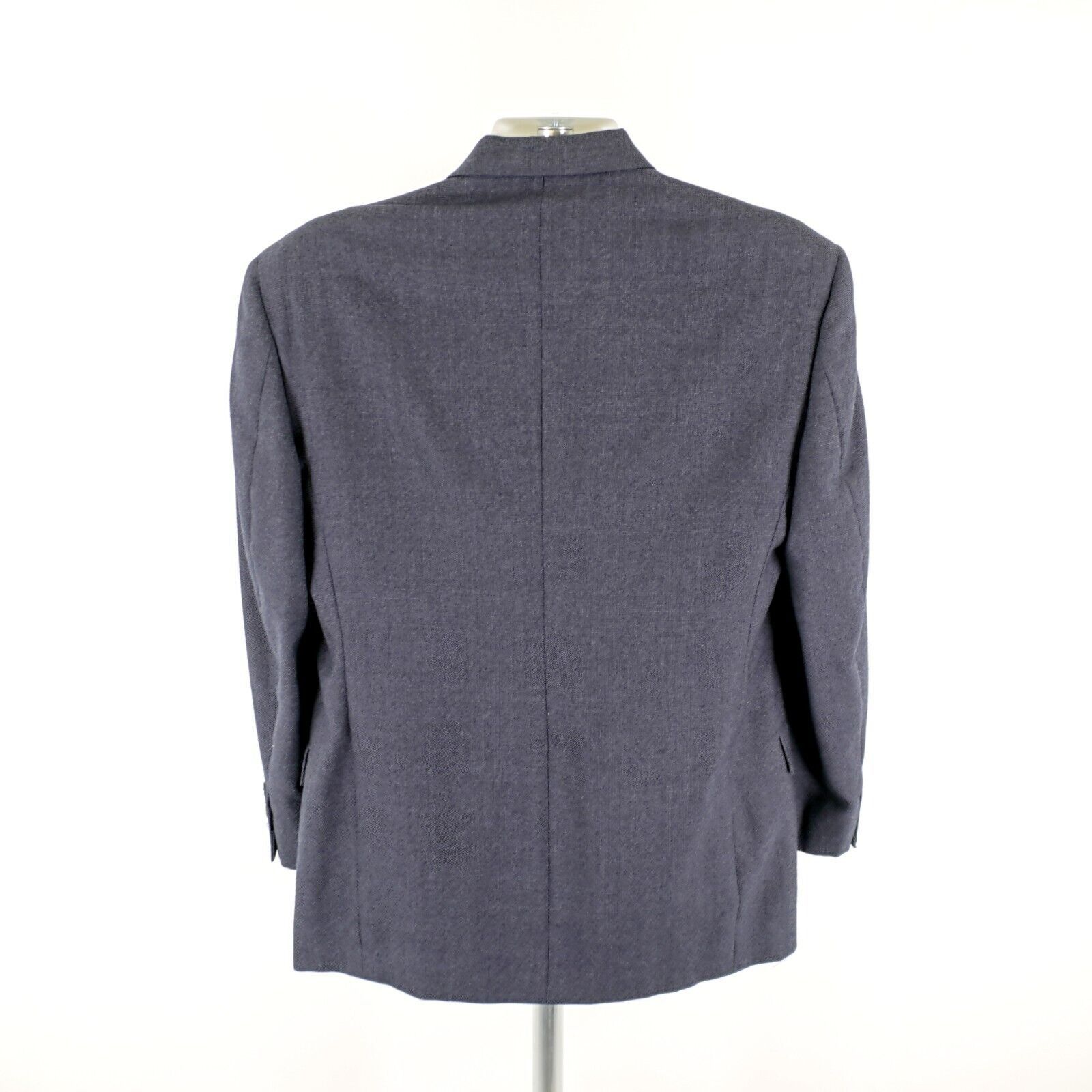 Austin Reed Austin Reed Flannel Wool Gray Peak Lapel Double Breasted Bla Size 42R - 7 Thumbnail