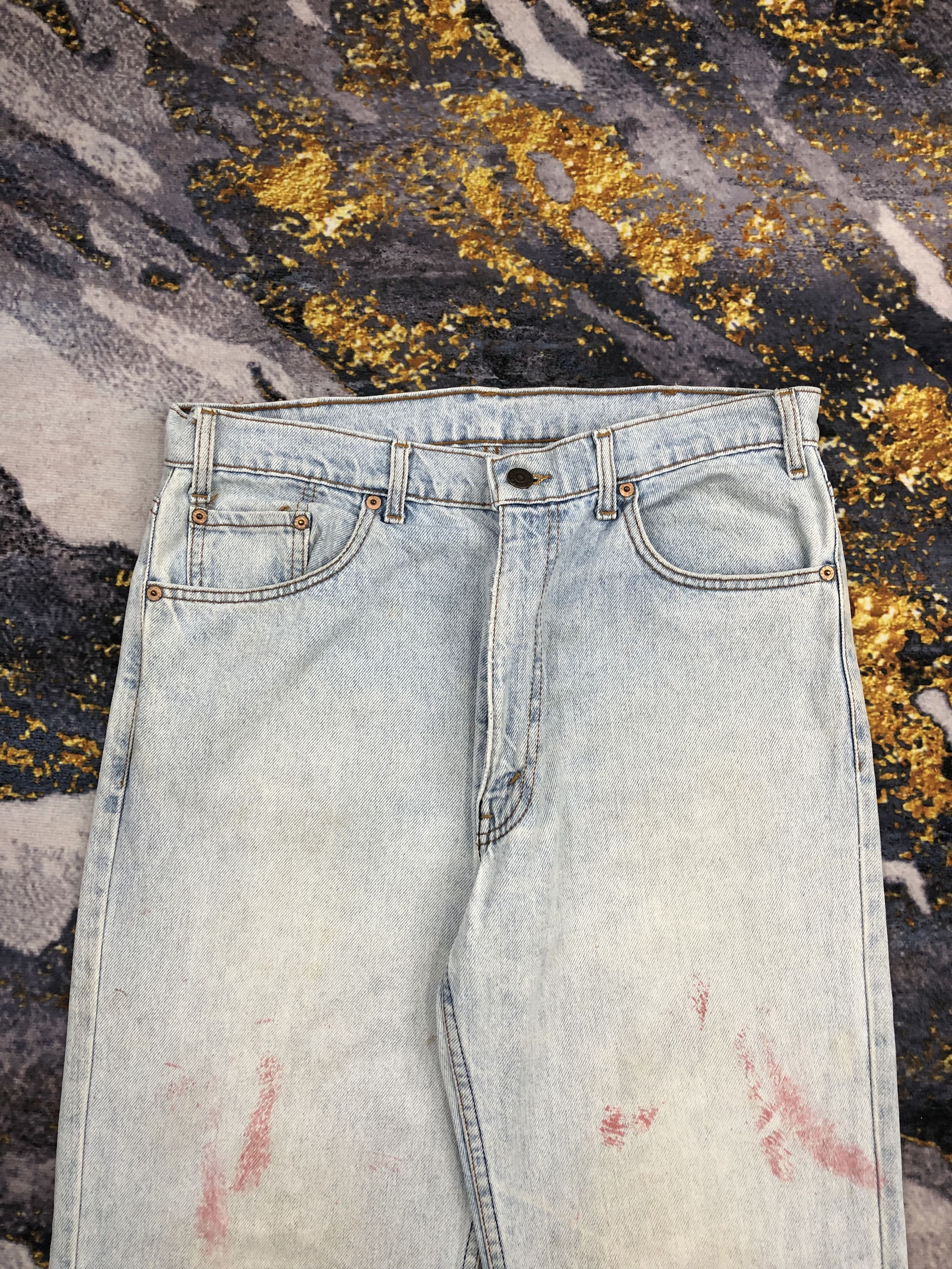 Levi's Vintage Levis Splatter Paint Light Washed Jeans DPP0175 Size US 34 / EU 50 - 2 Thumbnail