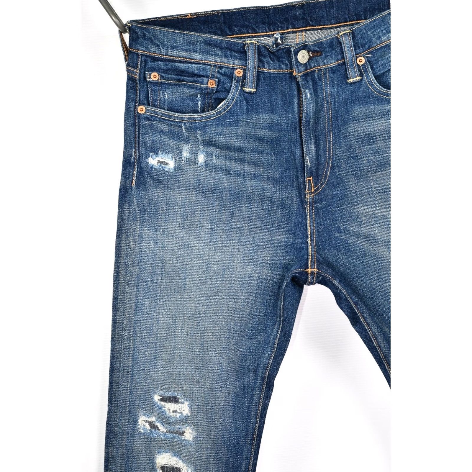 Levi's Levi's 510 White Oak Cone Denim Jeans Distressed Men's W32 L32 Blue Size US 32 / EU 48 - 4 Thumbnail