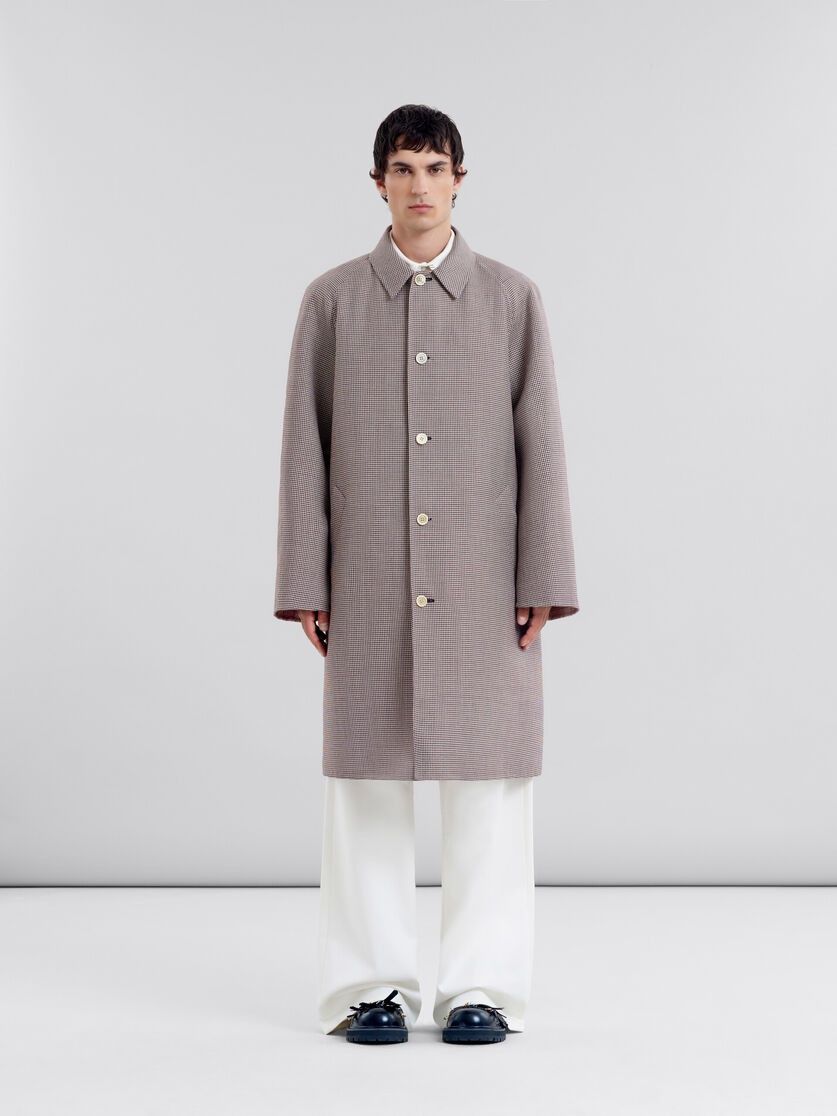 Marni o1w1db11125 Houndstooth-Print Coat in Brown Size US XL / EU 56 / 4 - 2 Thumbnail