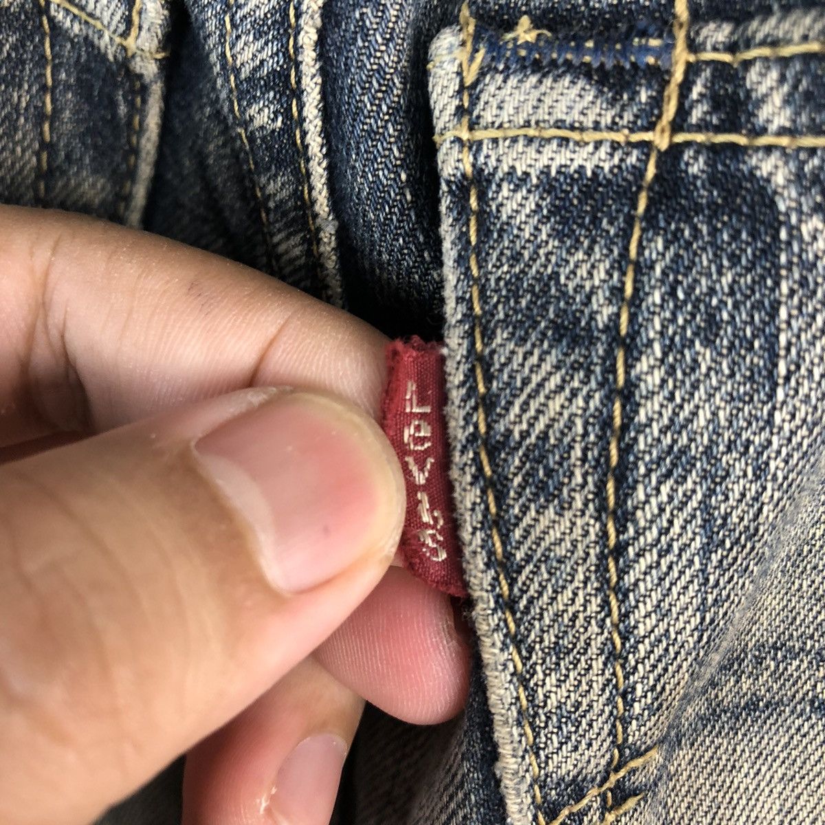 Levi's 503 Levis Blue ripped distressed Denim jeans #A2615 Size US 30 / EU 46 - 20 Thumbnail