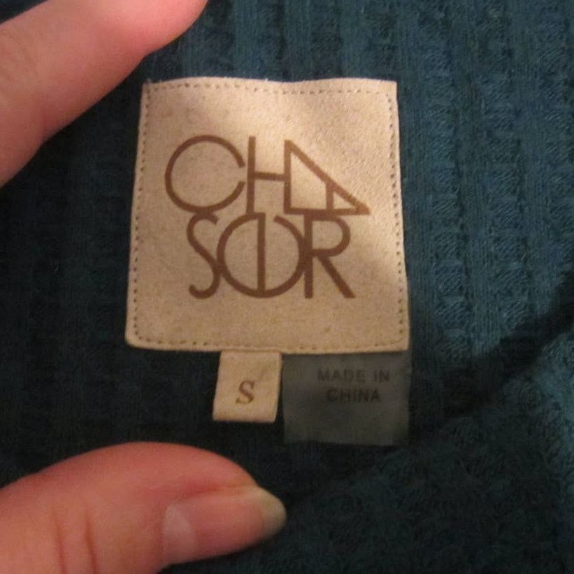 Other Chaser Waffle Knit Button Cuff Thermal Top Teal S Size S / US 4 / IT 40 - 3 Thumbnail