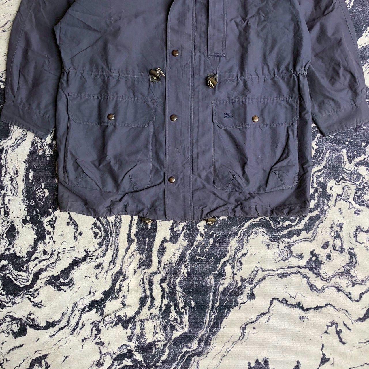Burberry Vintage 90s Burberrys Field Jacket Blue Utility Coat Size US M / EU 48-50 / 2 - 5 Thumbnail