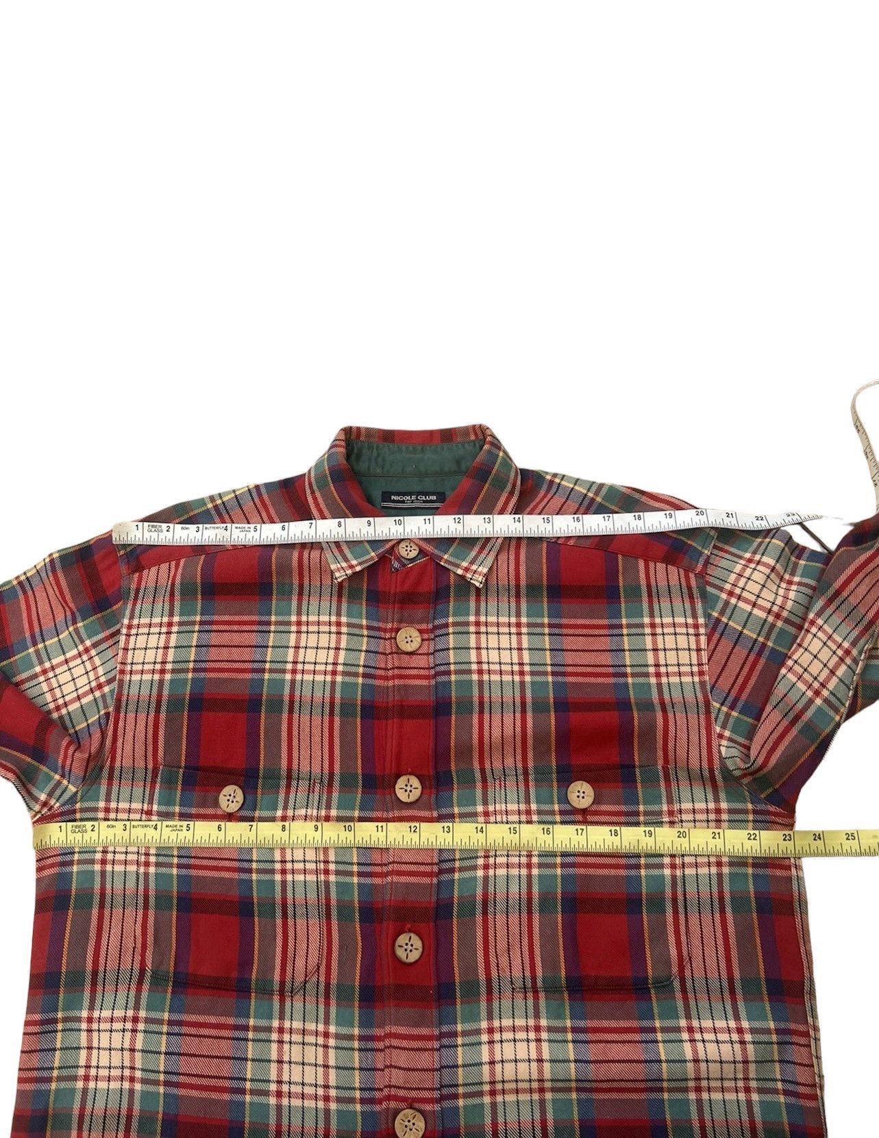 Nicole Club Vintage 90s Nicole Club For Men Plaid Tartan Flannel Shirt Size US L / EU 52-54 / 3 - 3 Thumbnail