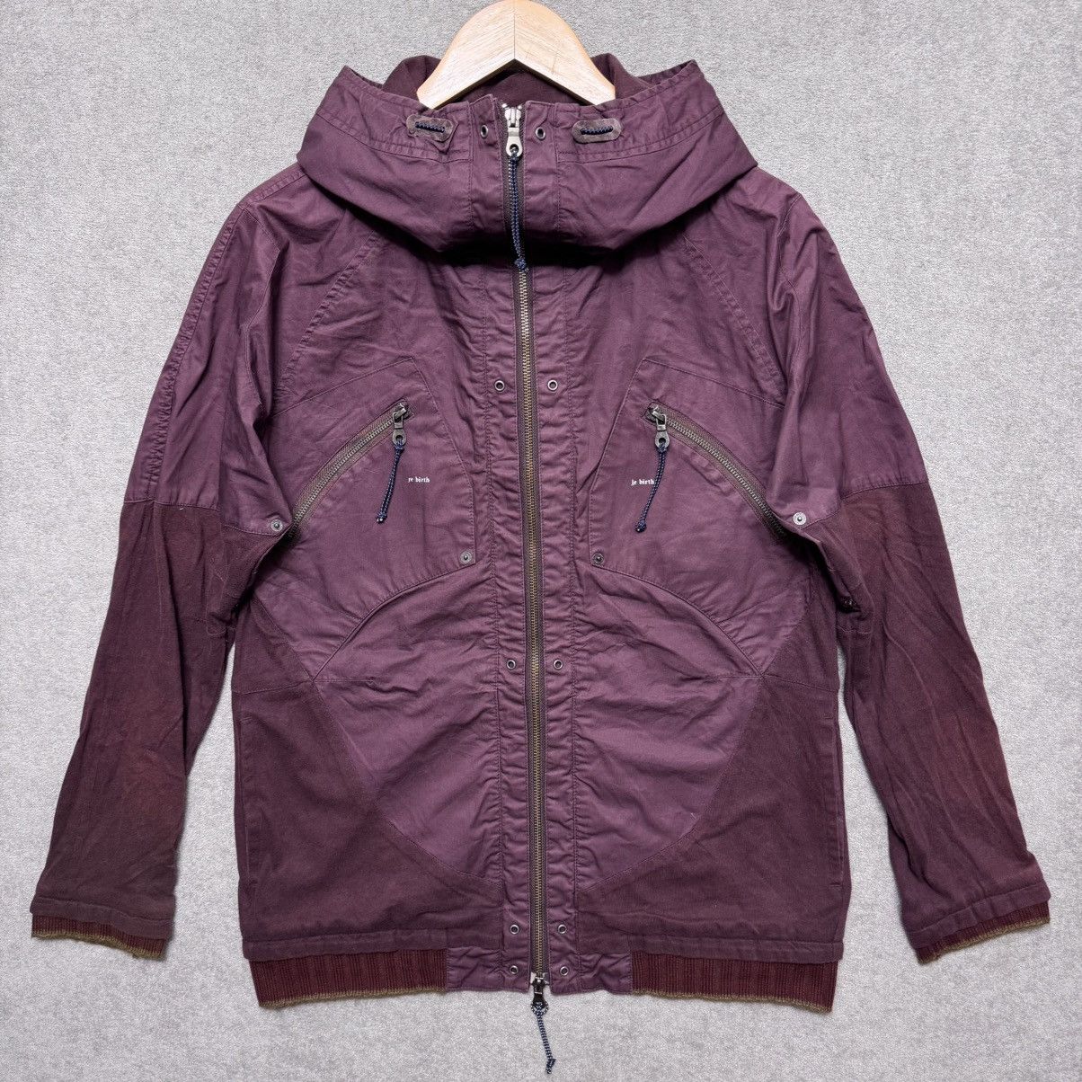 PPFM PPFM re birth Burgundy Hooded Jacket Size US S / EU 44-46 / 1 - 1 Thumbnail