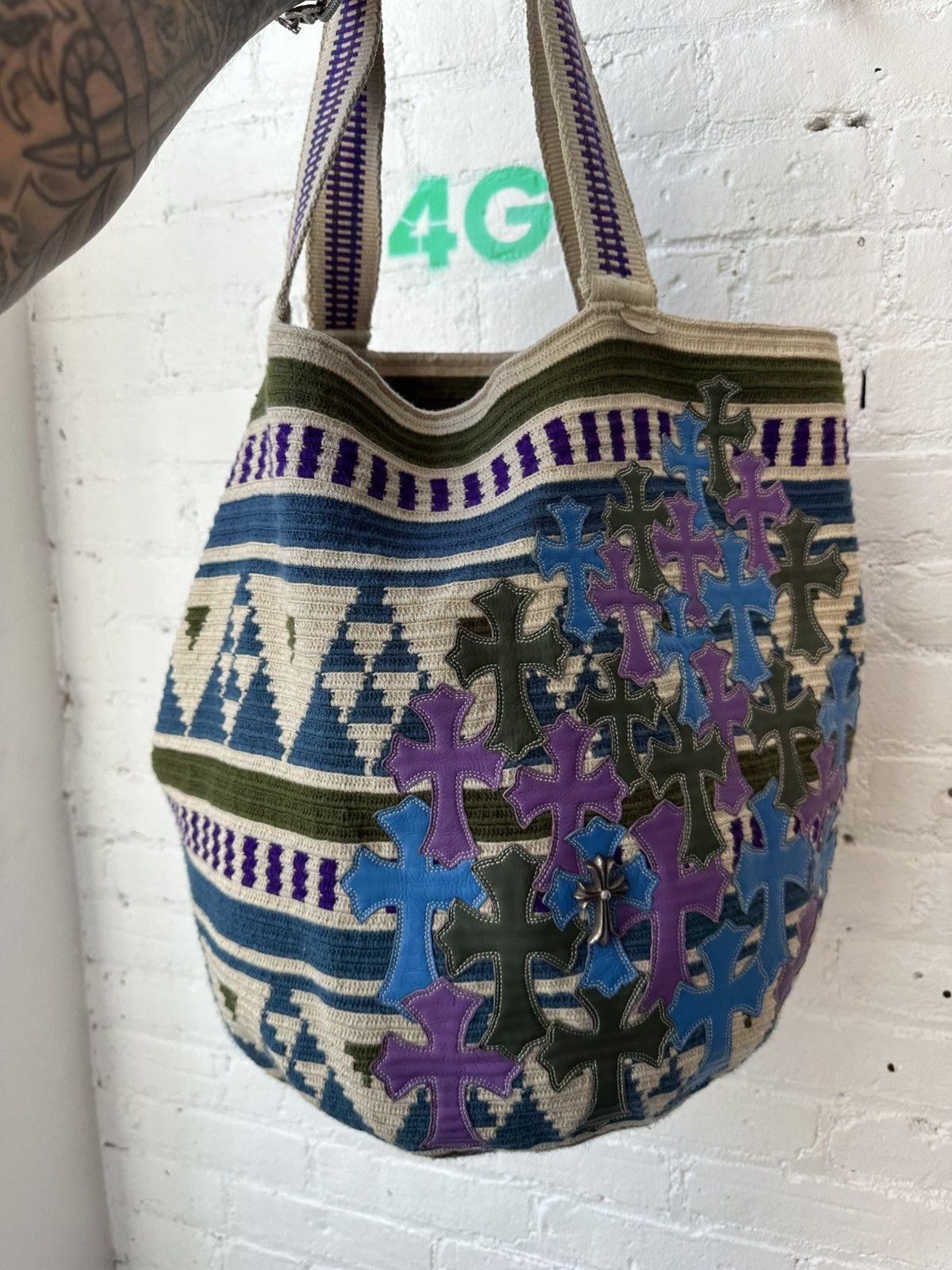 Chrome Hearts Chrome Hearts JUMBO XXXL Cross Patch Flood Guanabana Bag new Size ONE SIZE - 6 Thumbnail