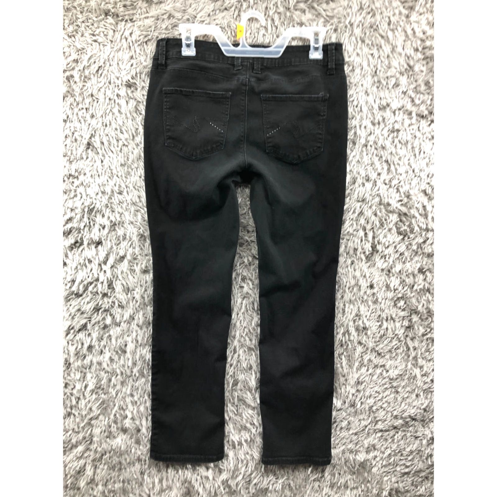 Lee Lee Jeans Size 8 Womens Straight Leg Dark Wash Black Denim Mid Rise 5-Pocket Regular Belt Loops Size 30" / US 8 / IT 44 - 5 Thumbnail