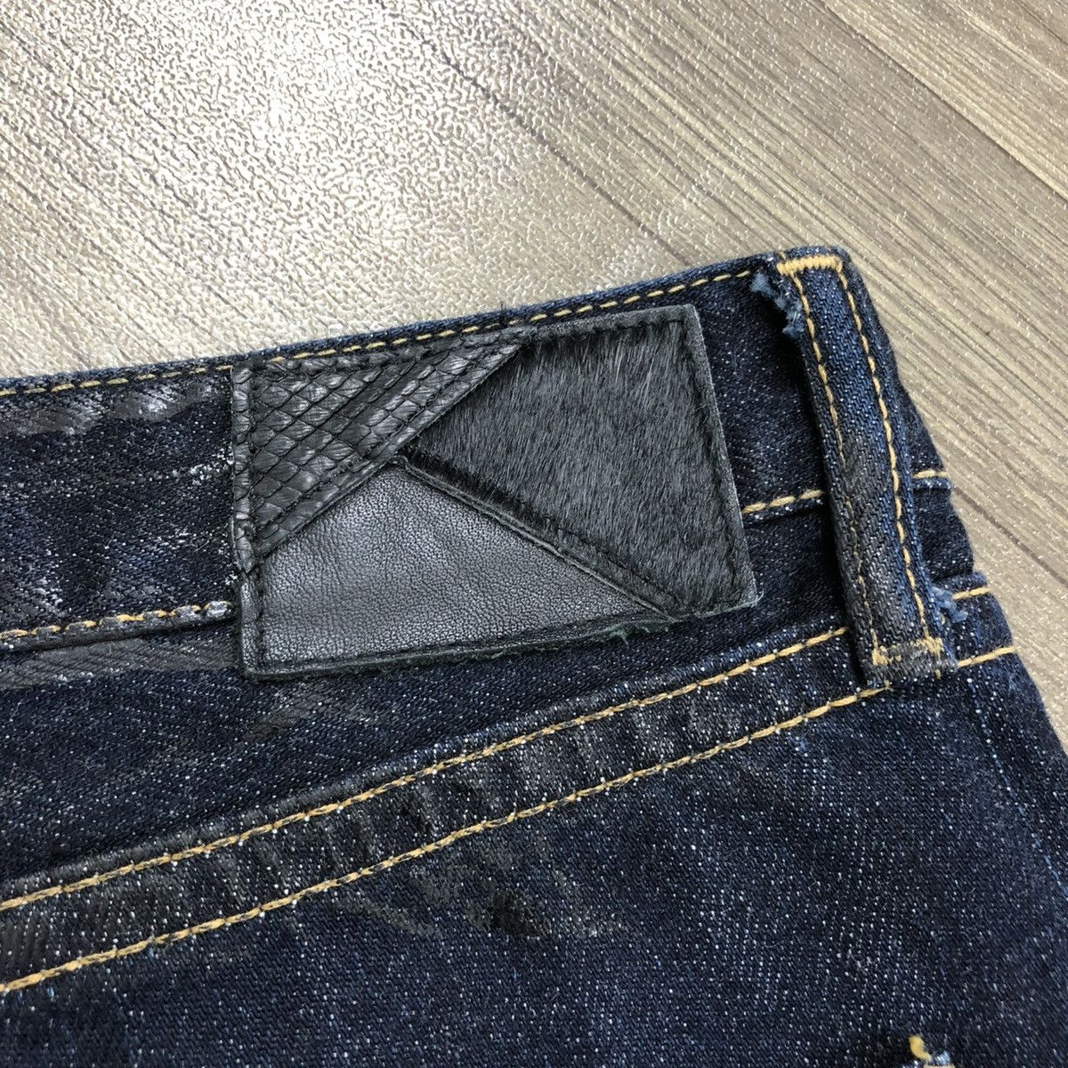 GOSTAR DE FUGA × If Six Was Nine × Tornado Mart 🇯🇵 2000s Fuga Devil Vomits Claw Mark Distressed Flared Jeans Size US 30 / EU 46 - 16 Thumbnail