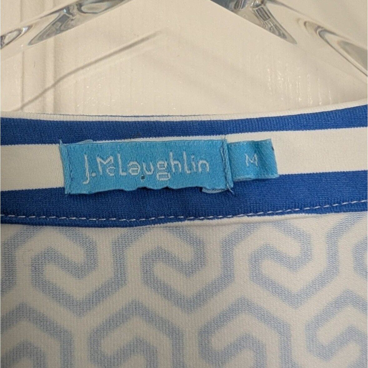 Designer J McLaughlin Catalina Cloth Blouse Womens Size Medium Blue Size M / US 6-8 / IT 42-44 - 4 Thumbnail