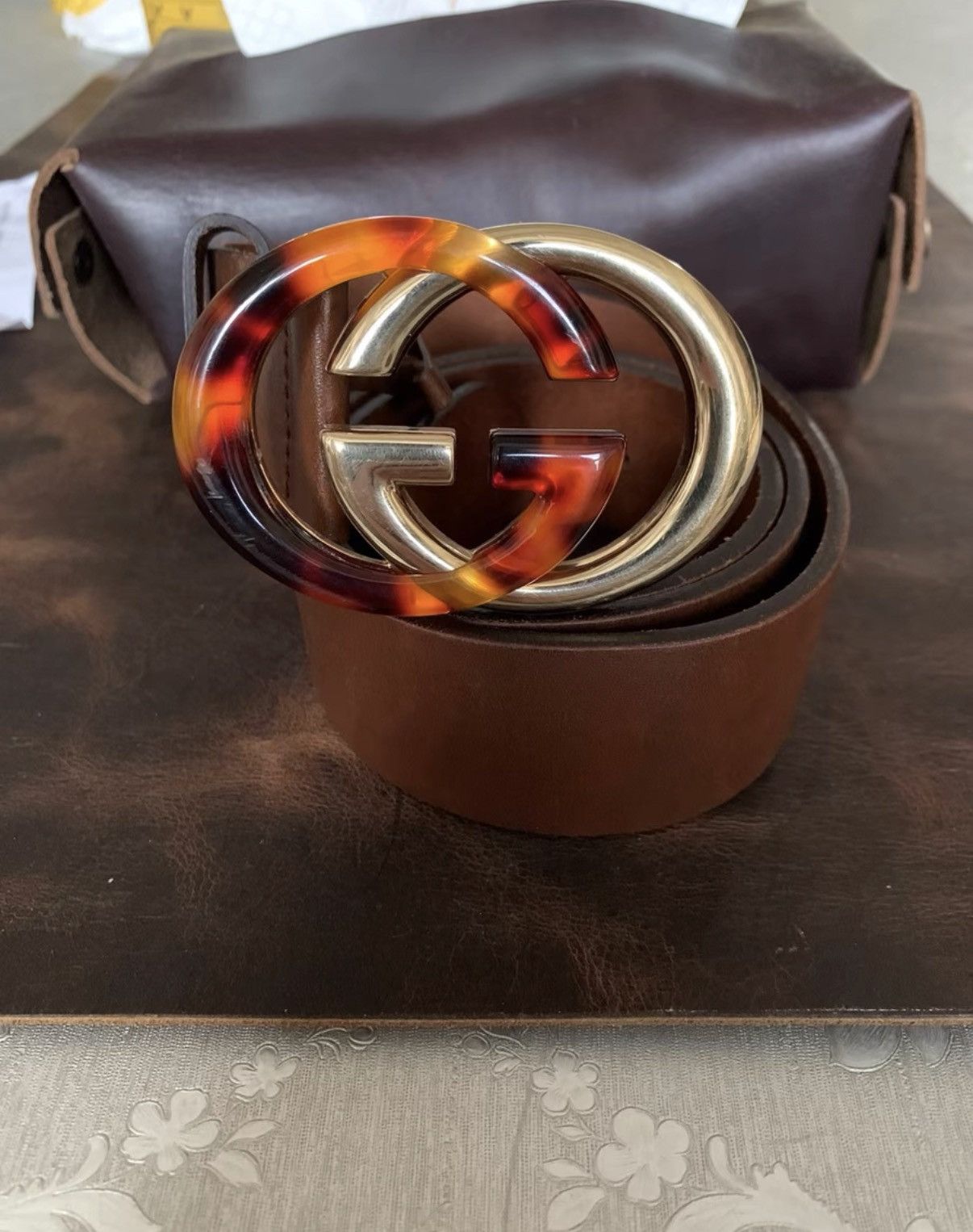 Gucci Gucci Genuine Leather Belt K16 Size ONE SIZE - 1 Thumbnail