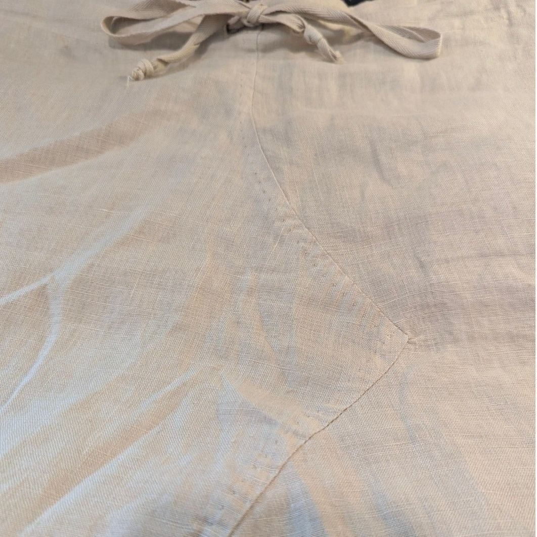 Other Kristensen Du Nord Cropped Linen Drawstring Lagenlook Pants Size 27" / US 4 / IT 40 - 4 Thumbnail