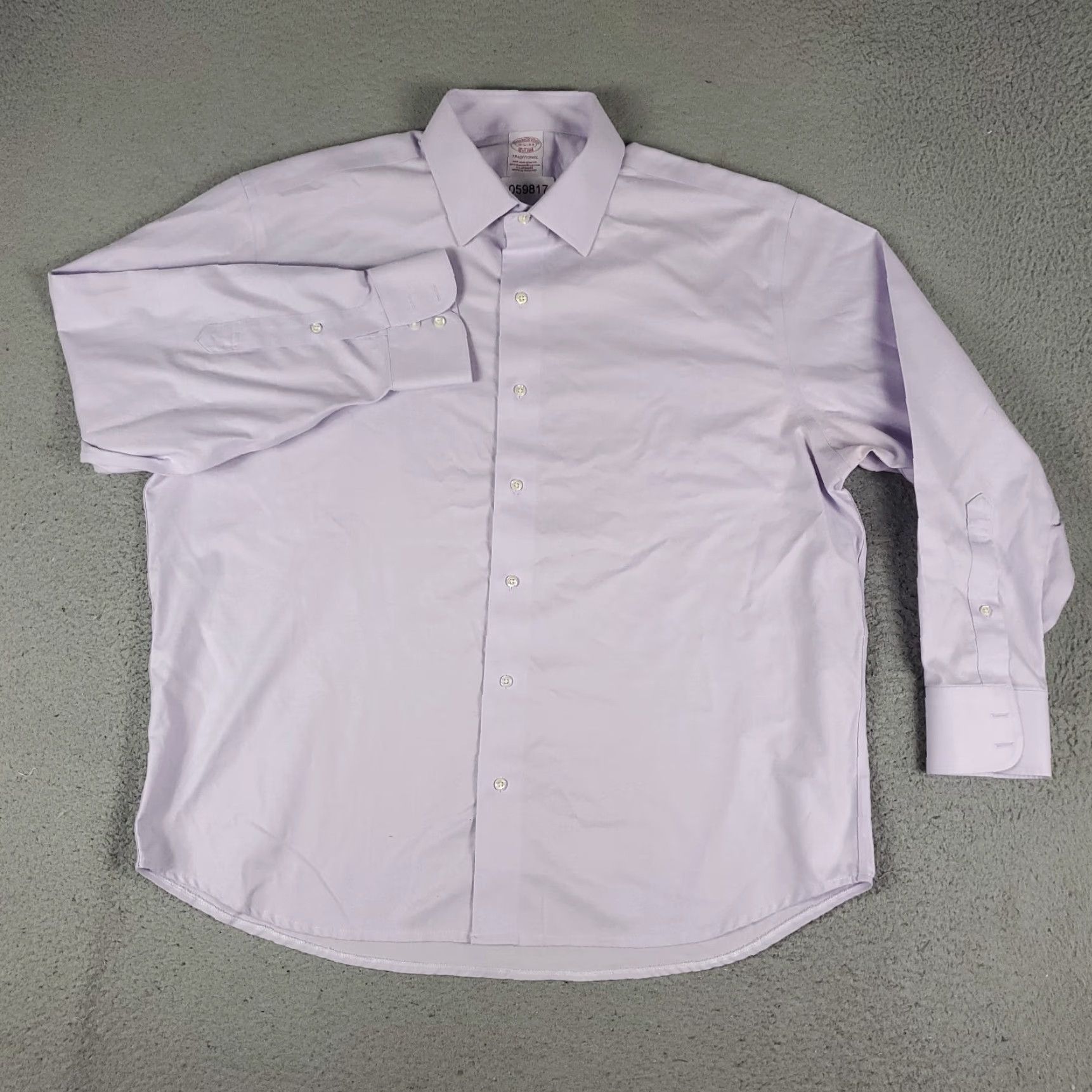 Brooks Brothers Brooks Brothers Shirt Mens 16.5 Purple Dress Shirt Traditional Button Up Long Sleeve Size 42R - 2 Thumbnail