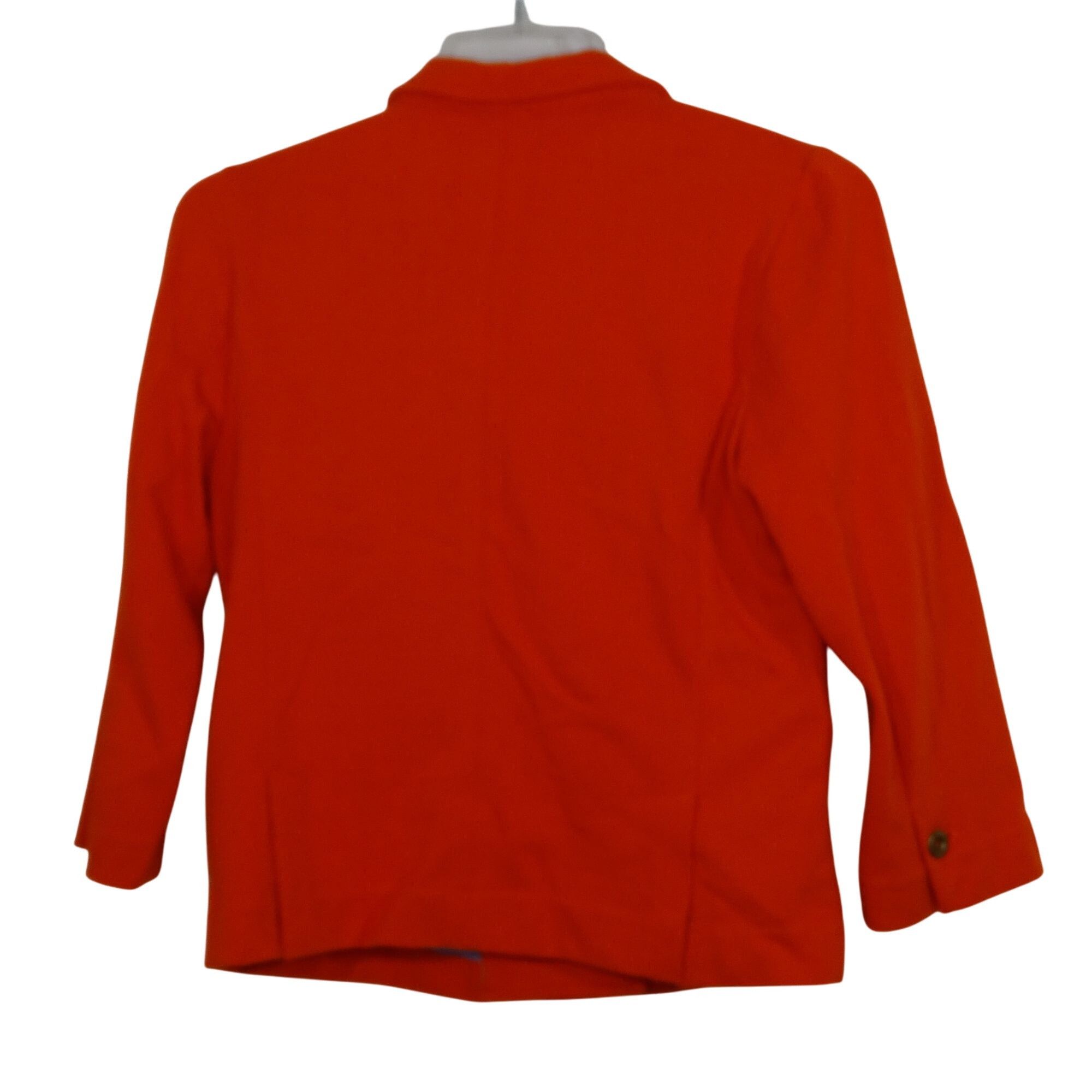 J.Crew J Crew Orange Double Breasted Knit Blazer Women Size S Size S / US 4 / IT 40 - 3 Thumbnail