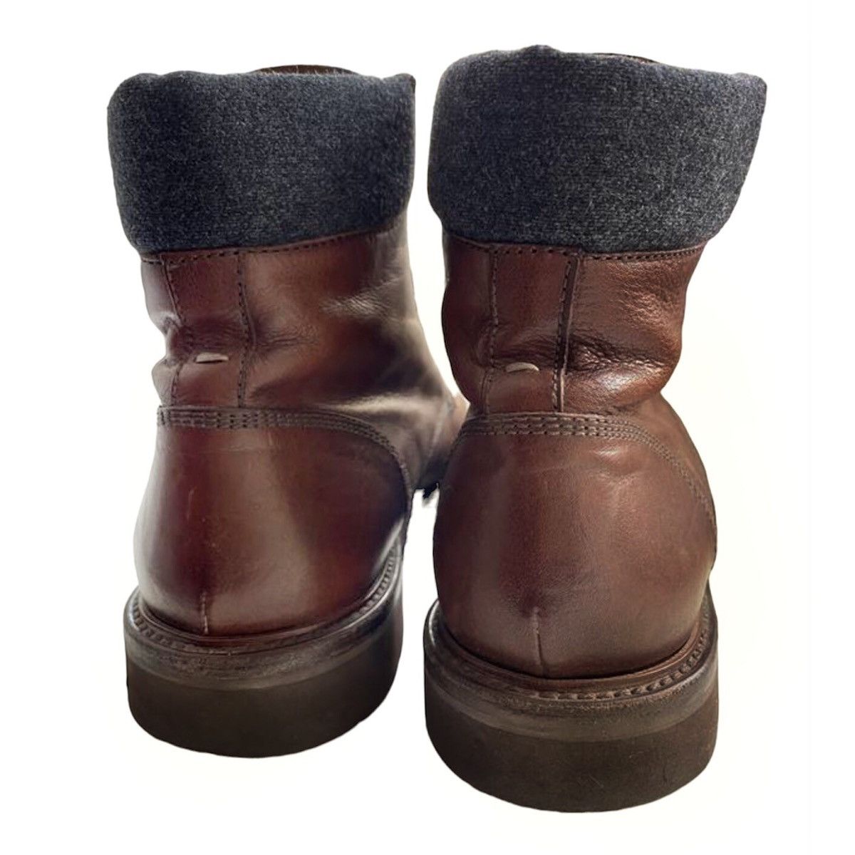 Brunello Cucinelli 🧿calfskin leather lace up boots brown Size US 9.5 / EU 42-43 - 3 Thumbnail